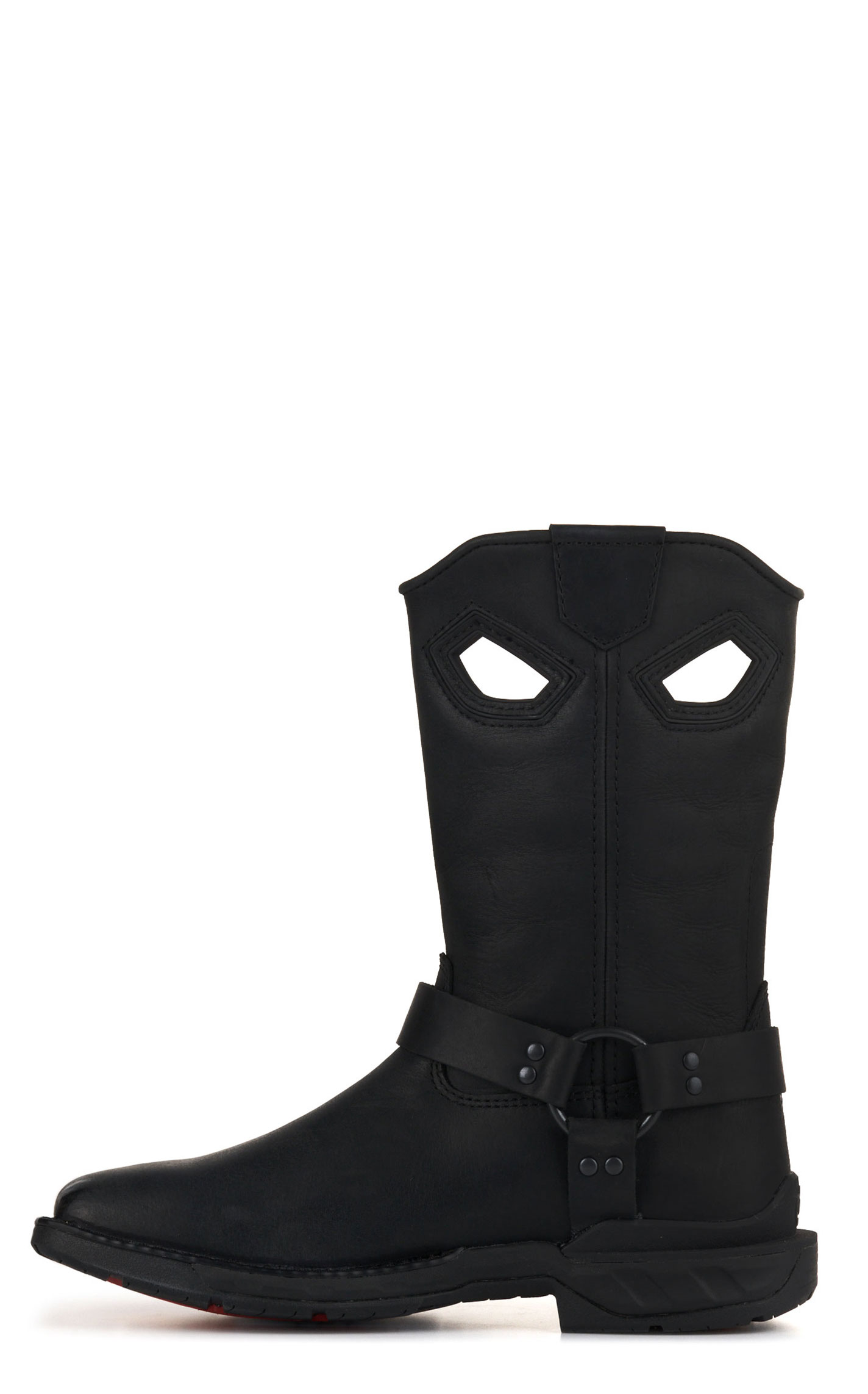 Double H Men's ICE Black Harness Wide Square Toe Cowboy Boots - Image 1