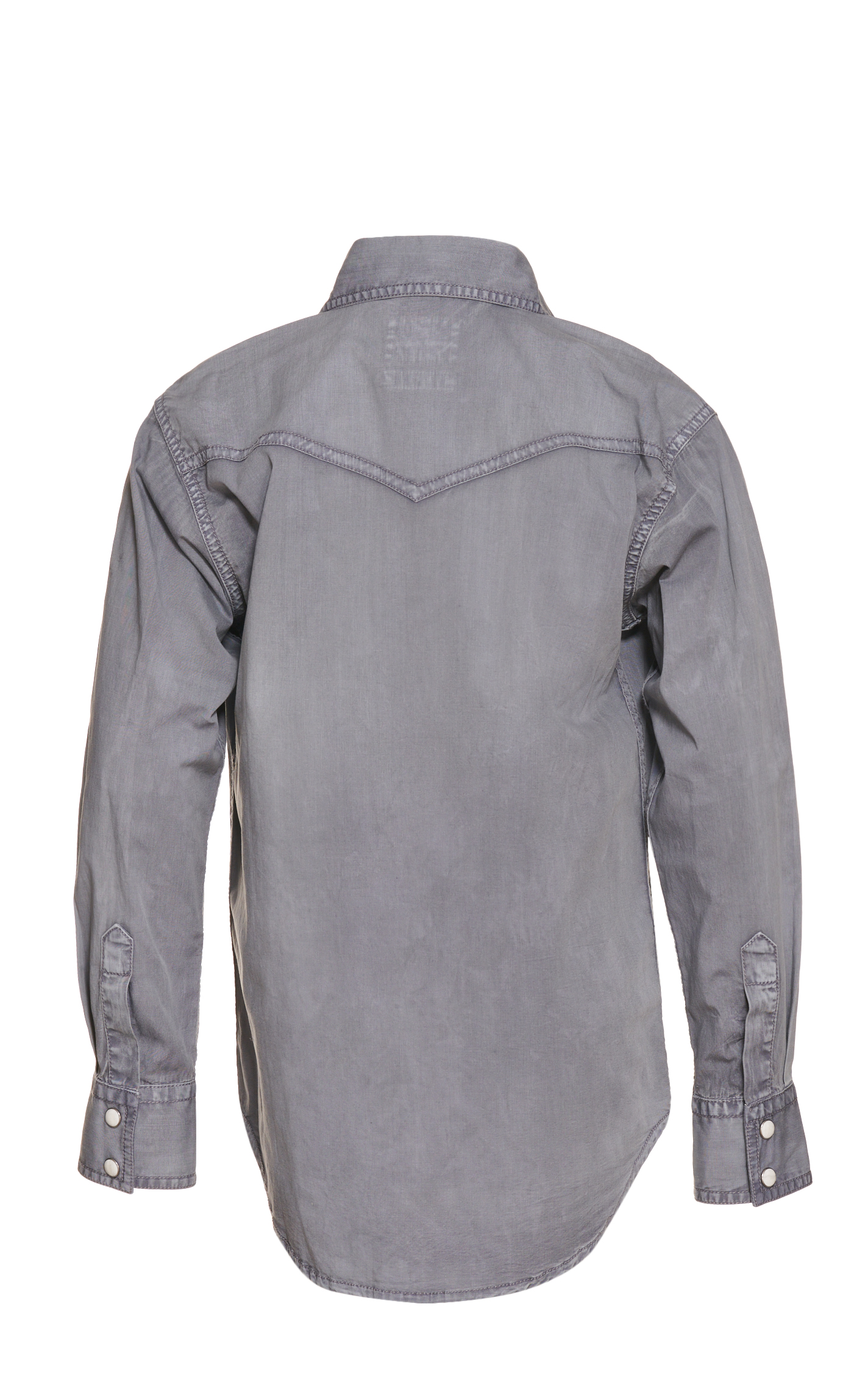 Rafter C Boys' ProFlex45 Washed Gray Long Sleeve Stretch Western Shirt - Image 1