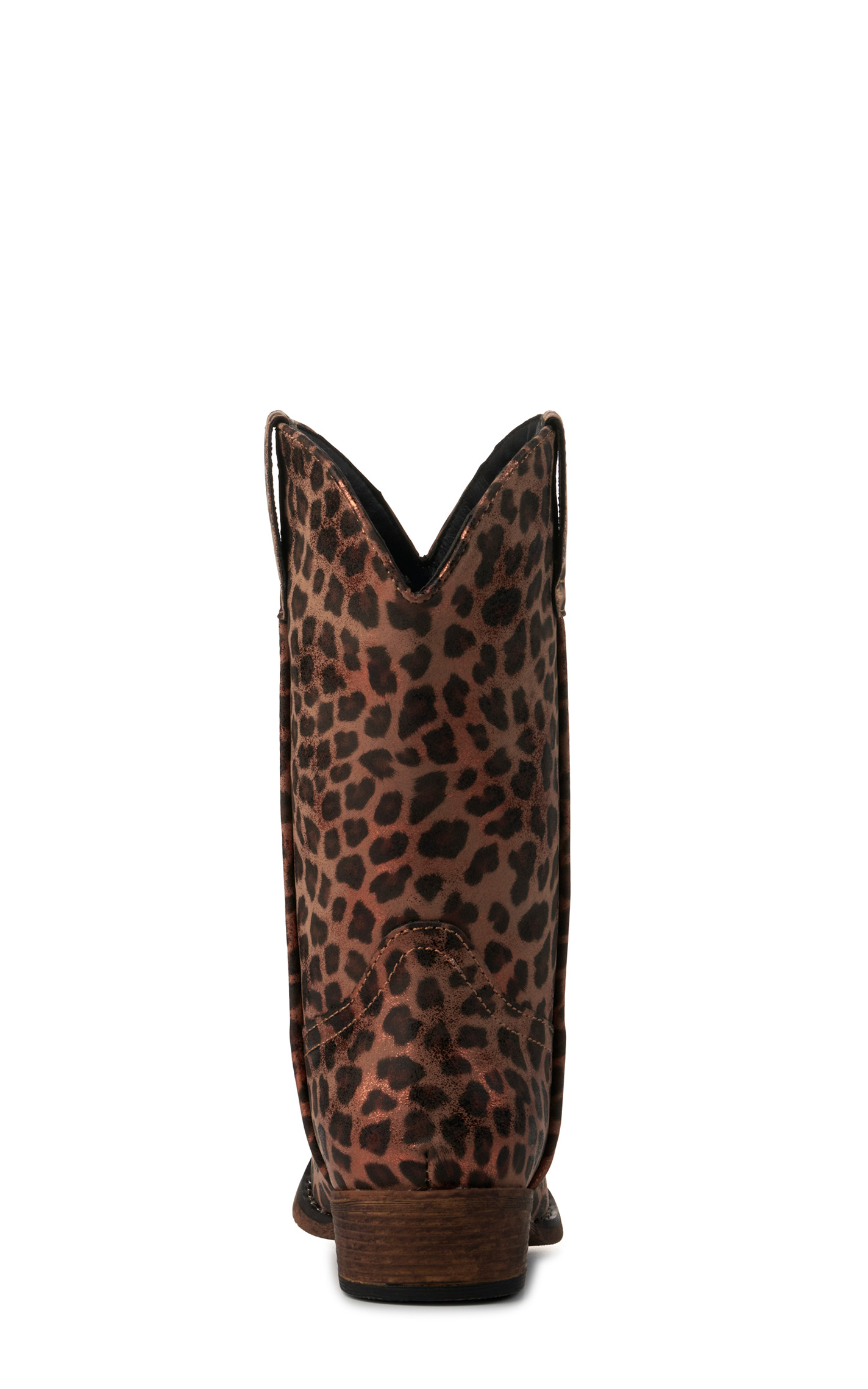 Roper Girls' Metallic Leopard Print Snip Toe Cowboy Boots - Image 1