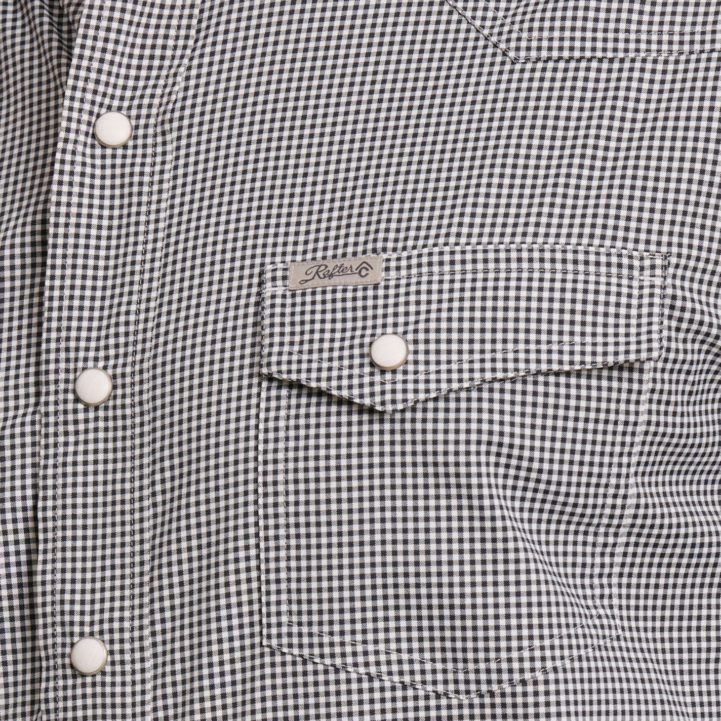 Rafter C Outdoors Men's Black Gingham Lefty Fishing Shirt - Image 1