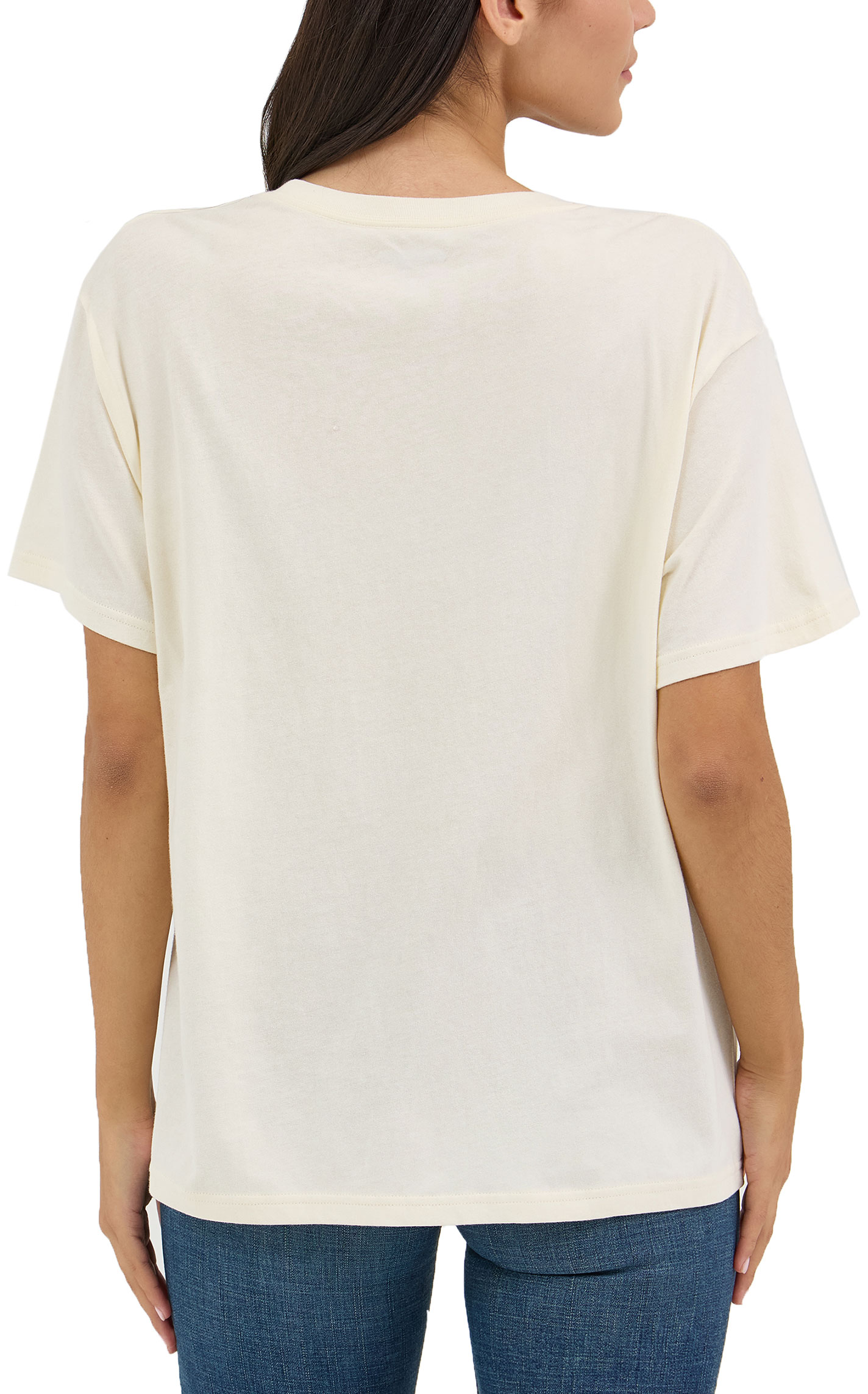 Wrangler Women's Cream Wild & Free Logo Graphic Girlfriend T-Shirt - Image 1