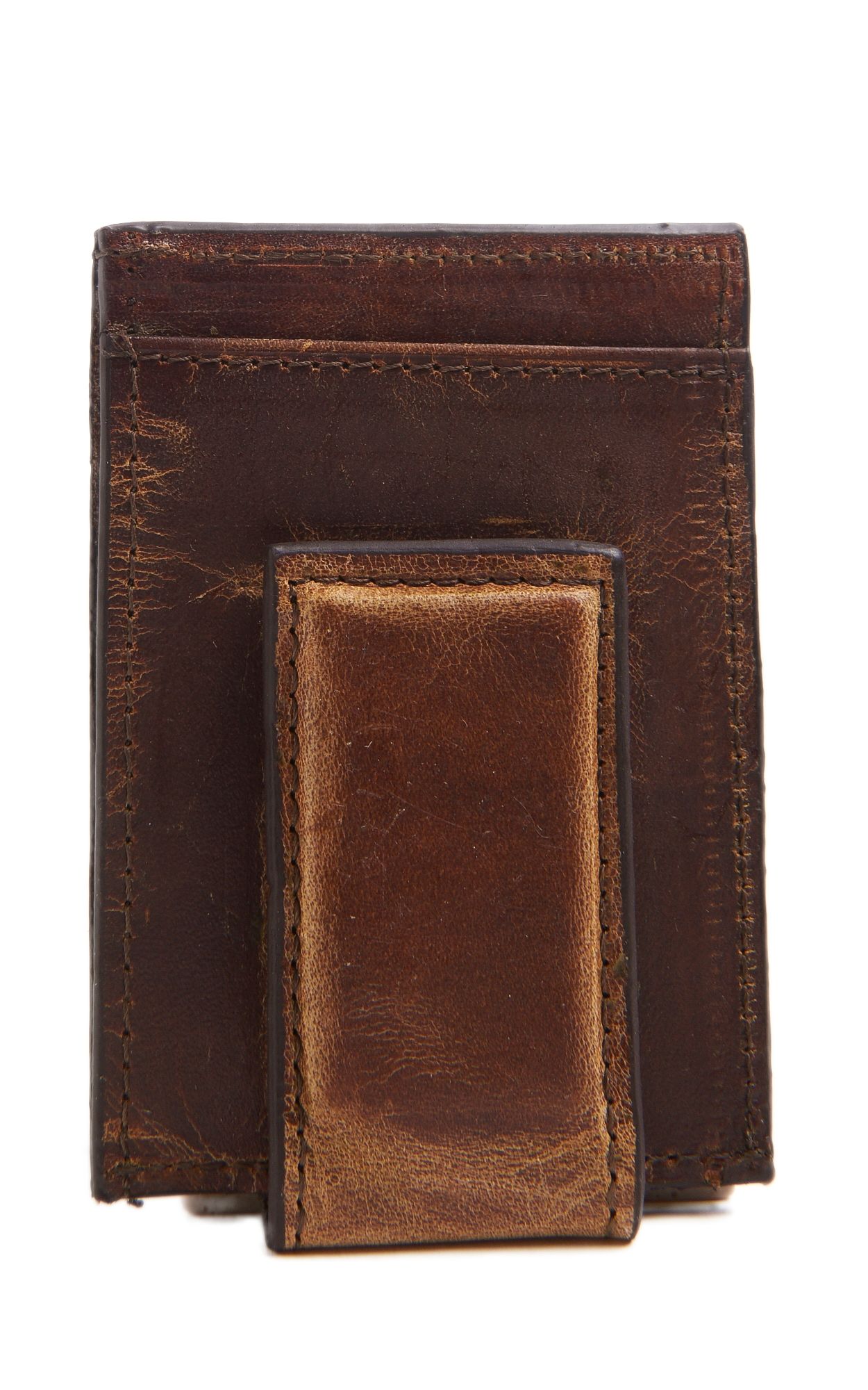 Twisted X Men's Brown Basketweave Magnetic Money Clip - Image 1