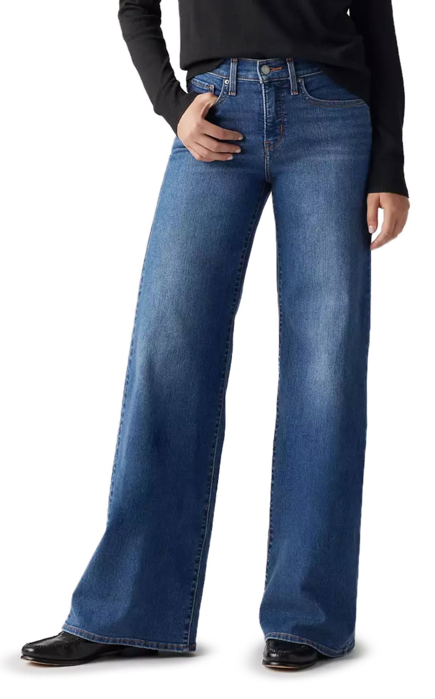 Levi's Women's 318 Clever Girl Mid Rise Shaping Wide Leg Jeans - Image 1