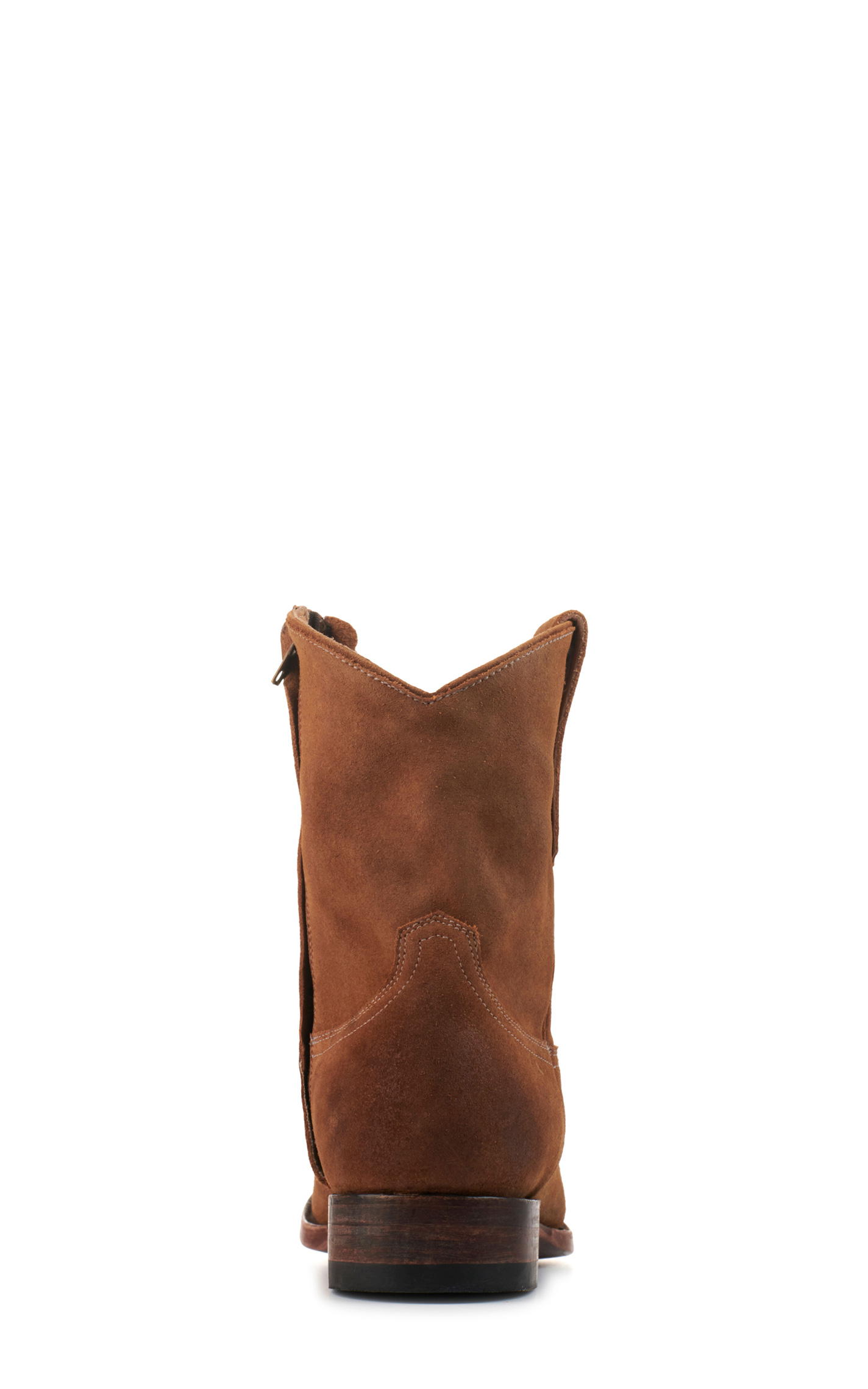 JRC & Sons Men's Winston Water Resistant Suede Leather Roper Toe Zip Cowboy Boot in Tan - Image 1