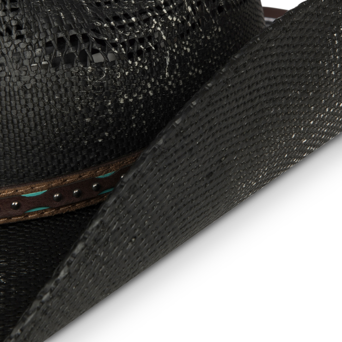 Scala by Dorfman Pacific Black Bangora Vented Straw Fashion Cowboy Hat L/XL - Image 1