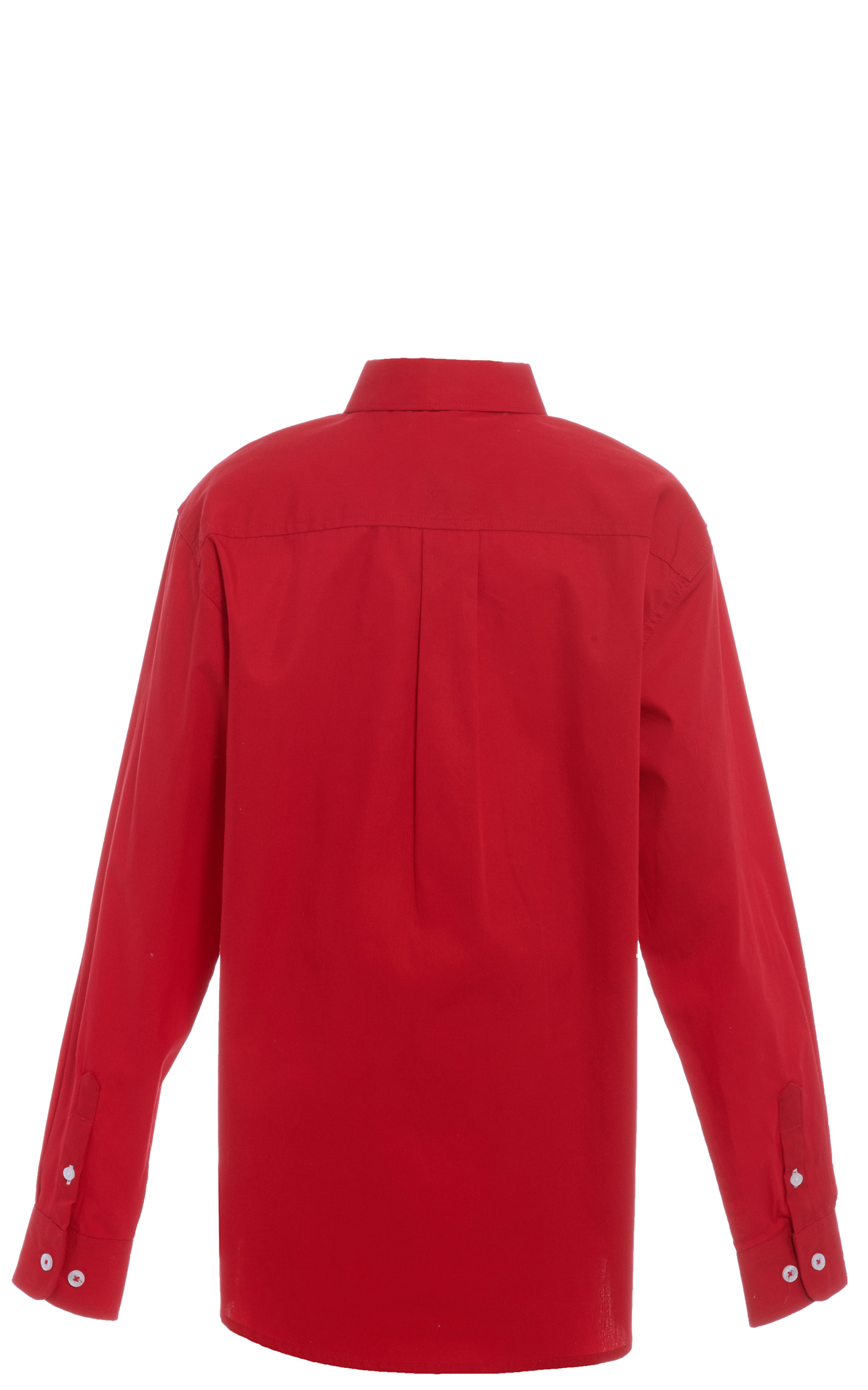 Cinch Boys' Solid Red Fine Weave Long Sleeve Western Shirt - Image 1