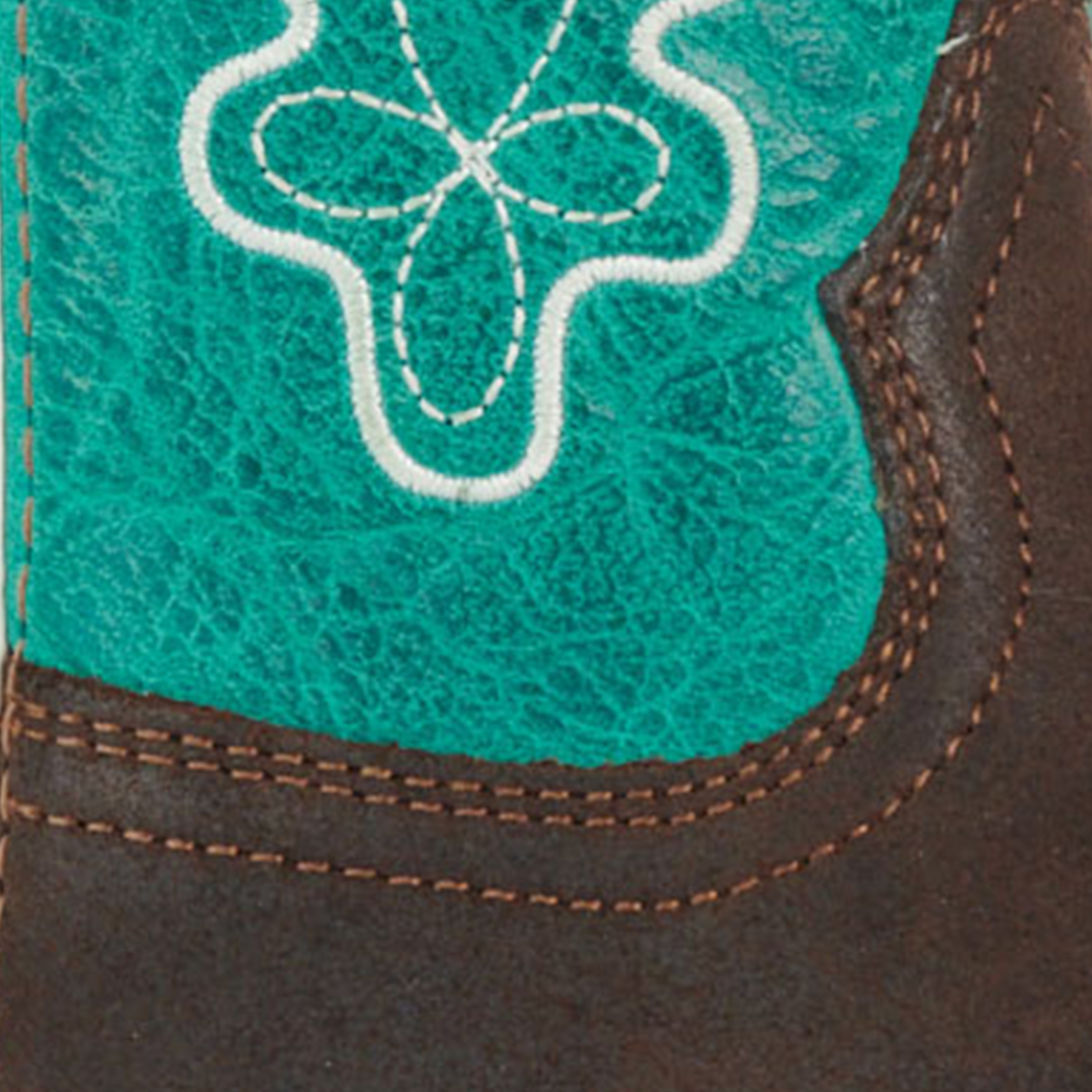Ariat Women's Callie Hickory & Turquoise Wide Square Toe Cowboy Boots - Image 1