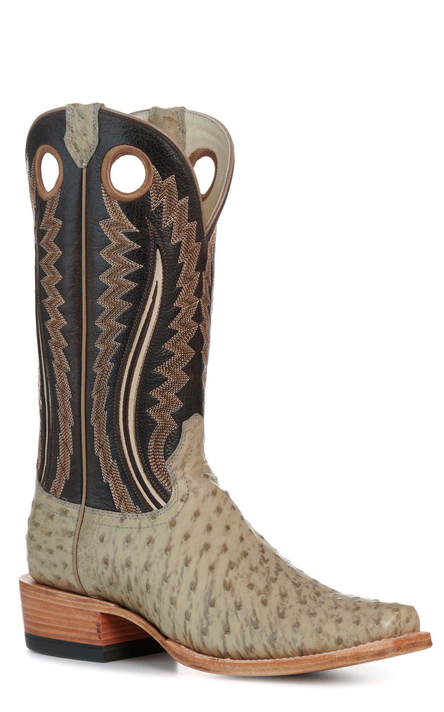 Ariat Men's Platinum Full Quill Ostrich Narrow Cutter Toe Cowboy Boots - Image 1