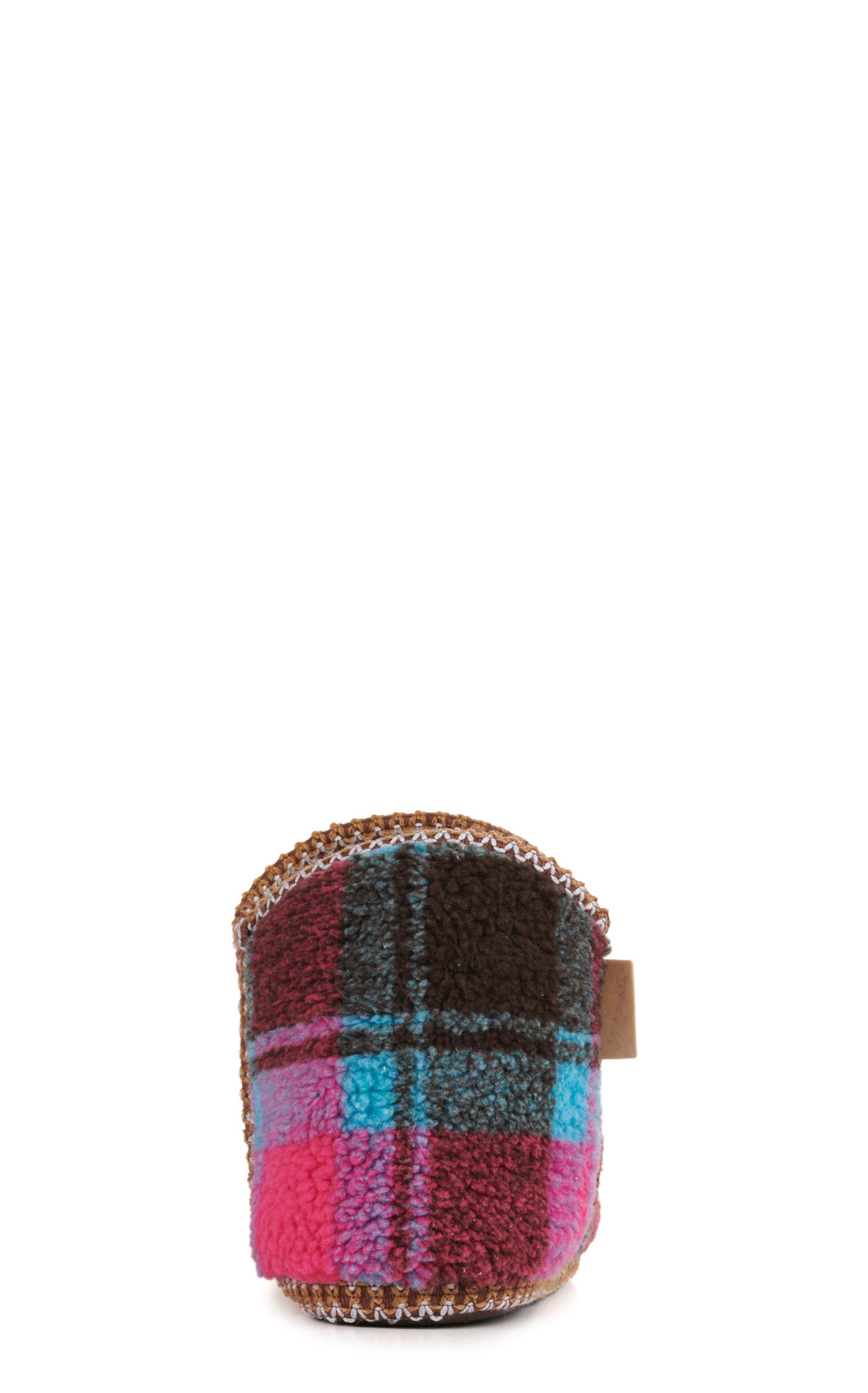 Blazin Roxx Women's Courtney Pink and Turquoise Plaid Bootie Slipper - Image 1