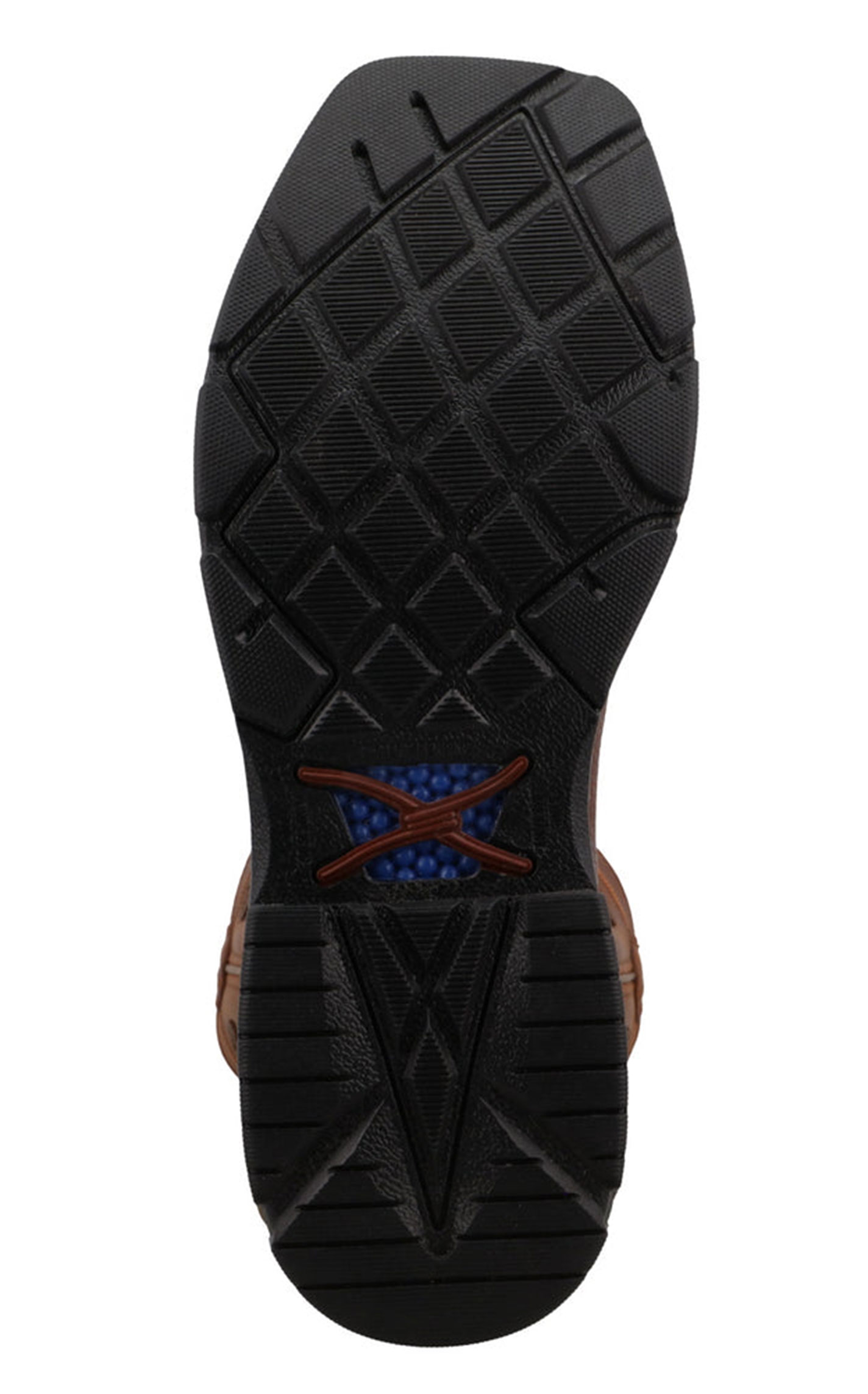 Twisted X Men’s Ginger and Rust CellStretch Leather Wide Square Toe Work Boots - Image 1