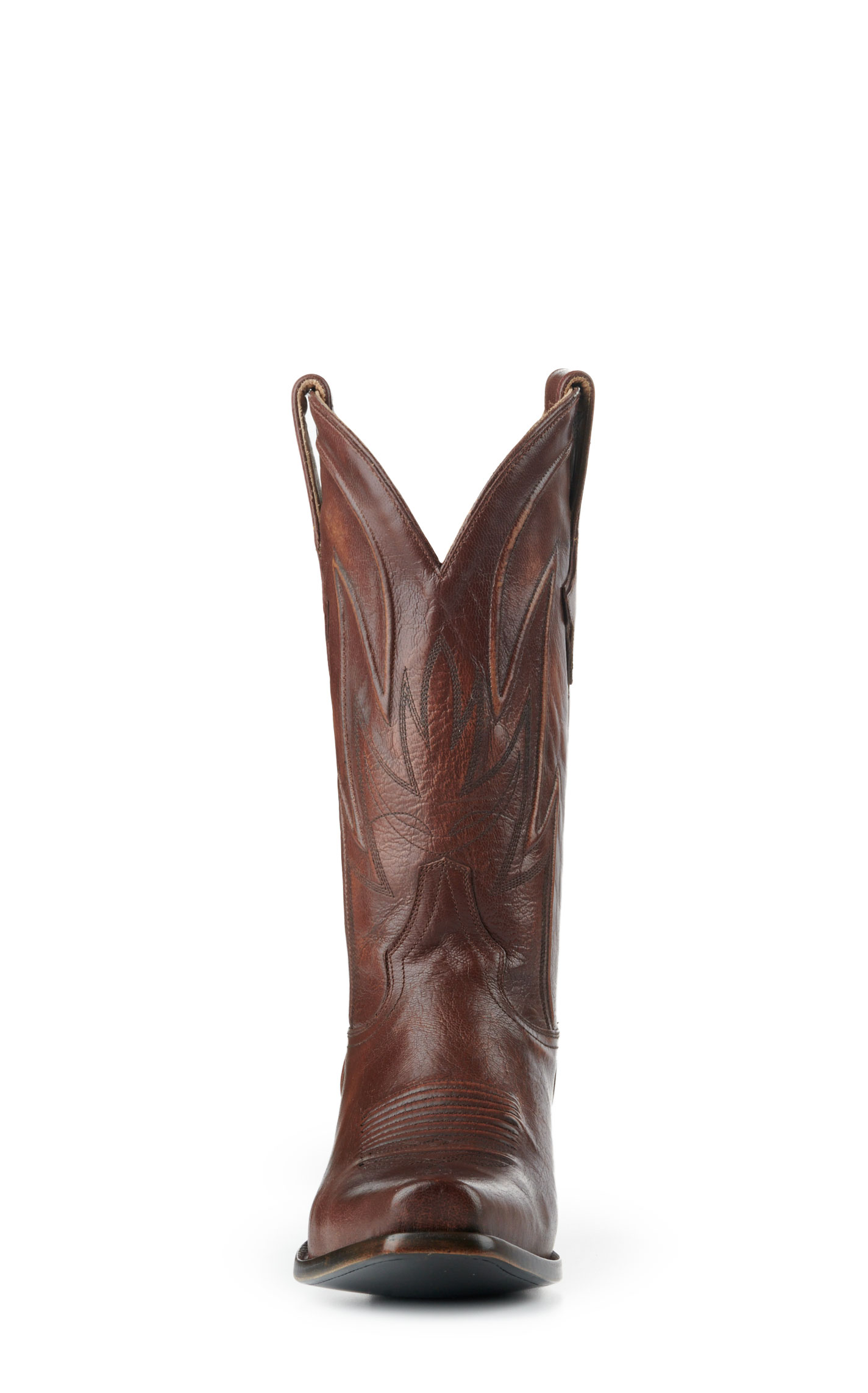 JRC & Sons Men's Wyatt Brush Off Goat Punchy Square Toe Cowboy Boot in Tan - Image 1