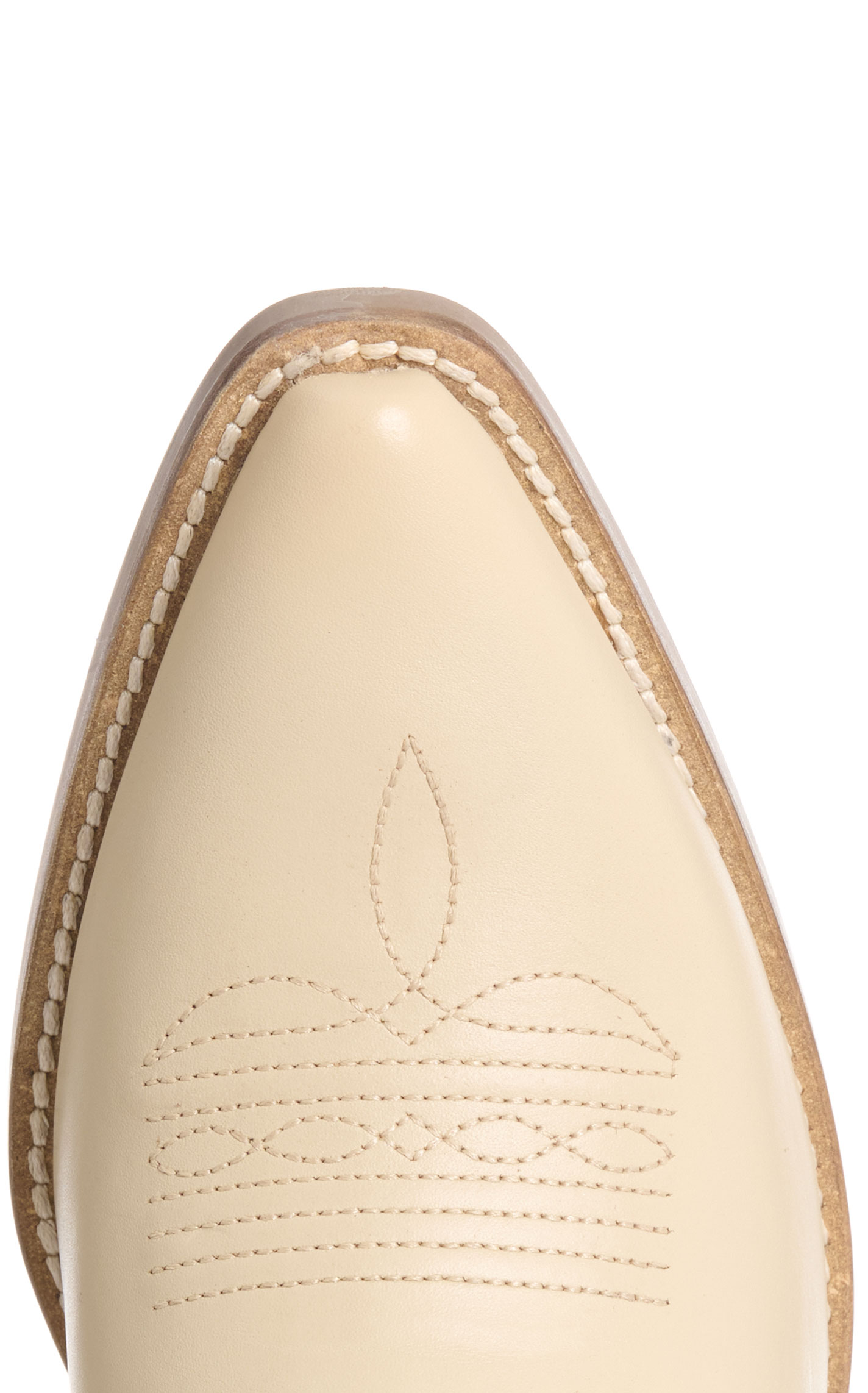 Rockin' C Women's Cream & Sand Botanical Inlay Snip Toe Cowboy Boots - Image 1