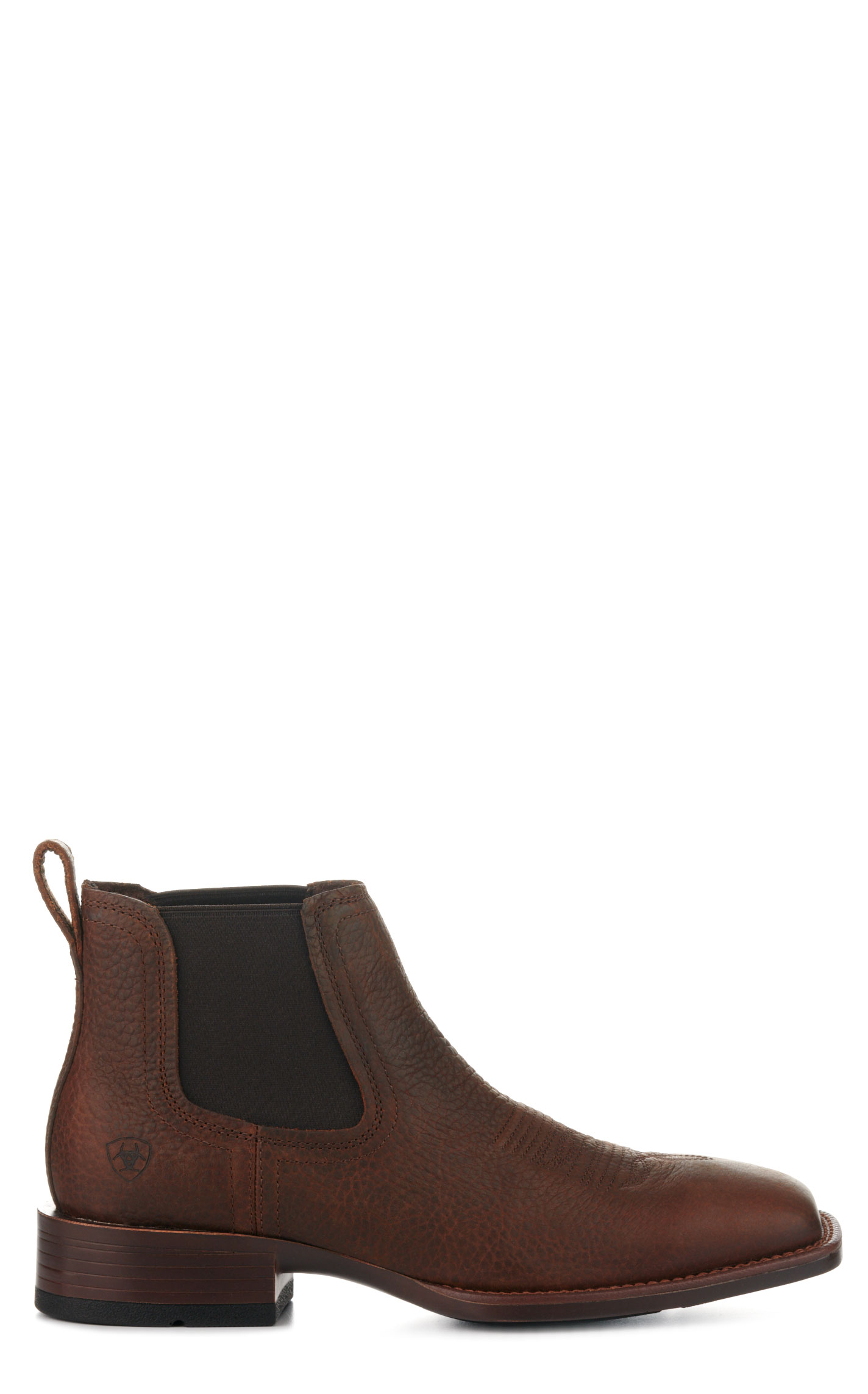 Ariat Men's Booker Ultra Oiled Brown Bantamweight Wide Square Toe Chelsea Boots - Image 1
