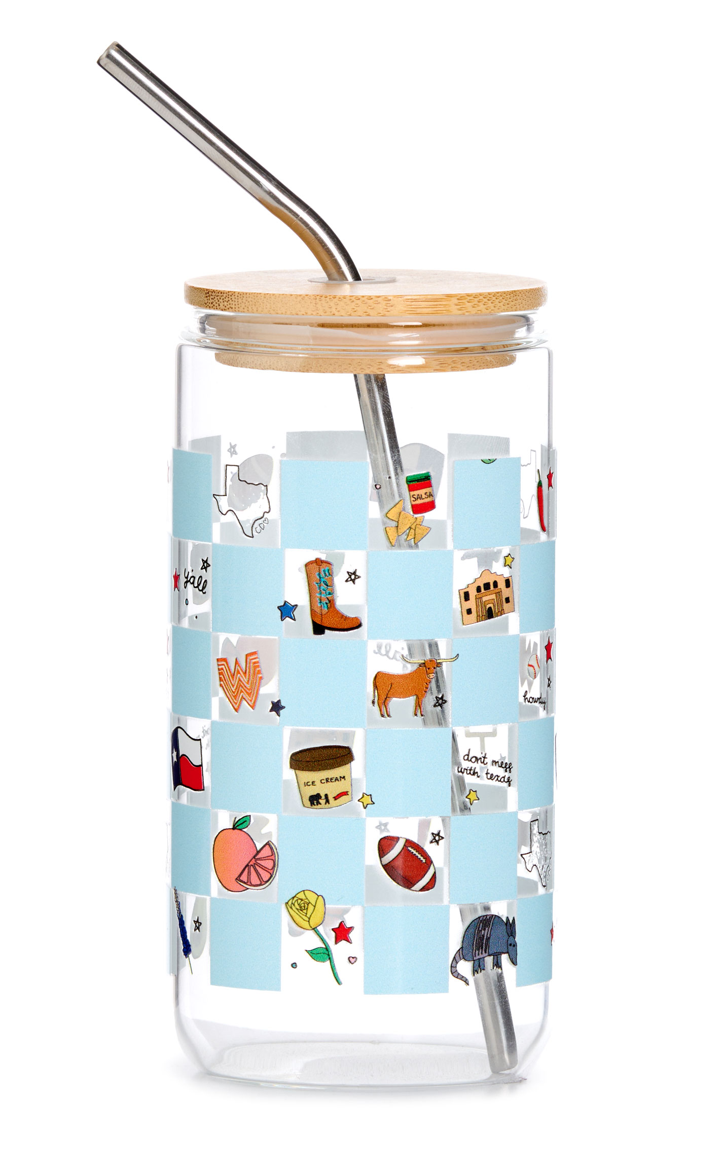 Callie Danielle Texas Collection Checkerboard Glass Drinkware - Image 1