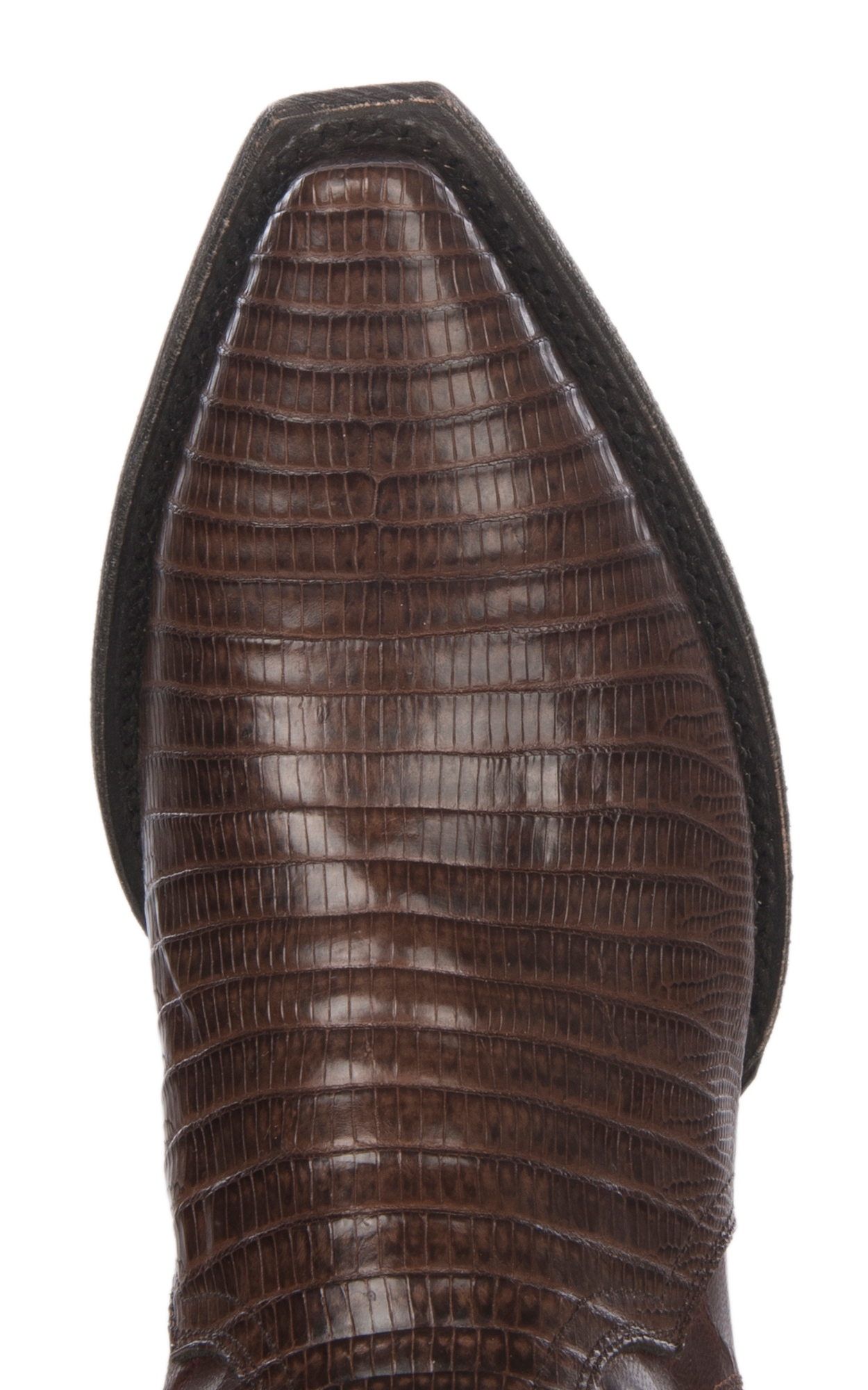 Cavender’s Women’s Triad Chocolate Lizard Exotic Snip Toe Cowboy Boots  - Image 1