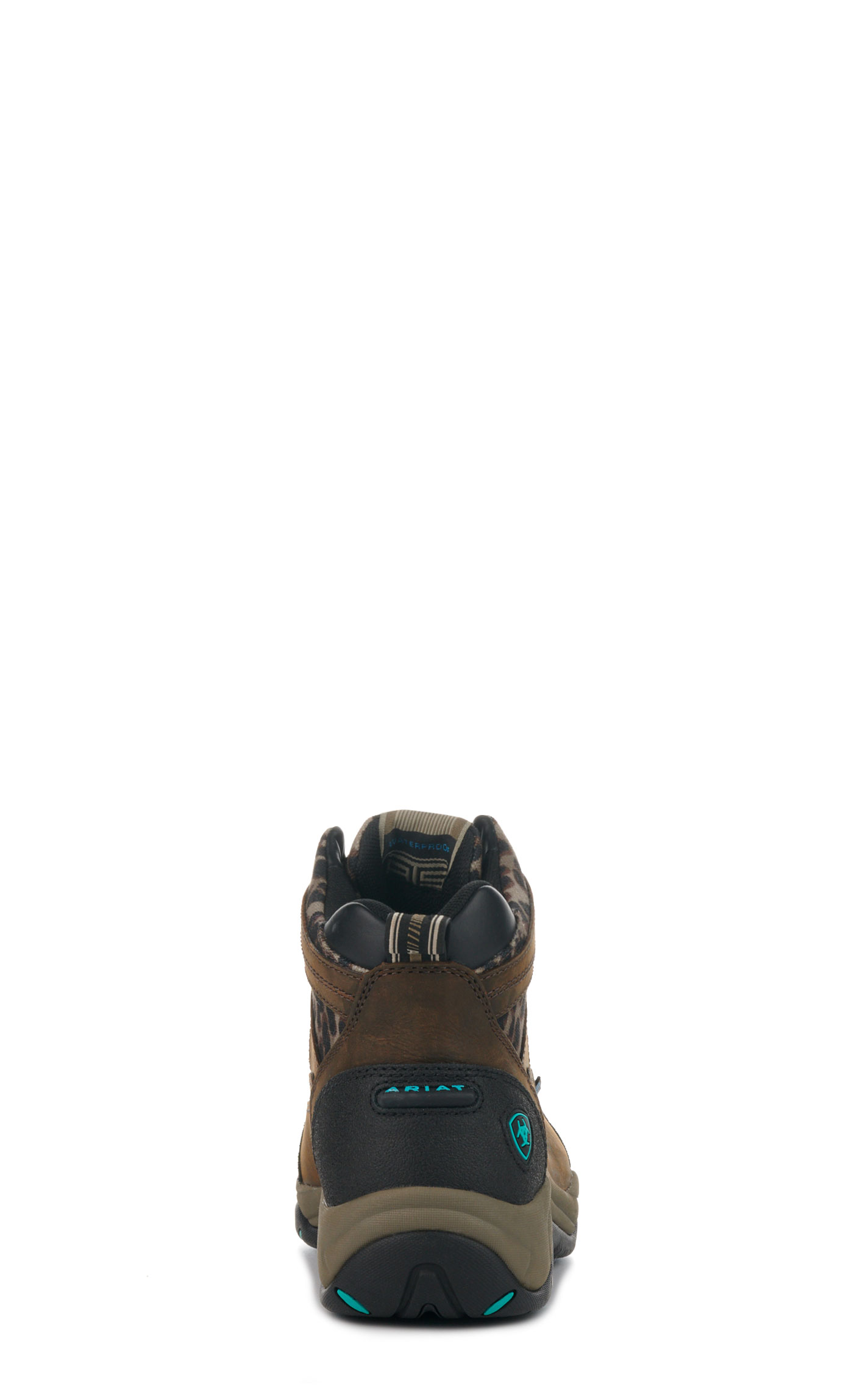 Ariat Women's Terrain Chocolate and Leopard Waterproof Round Toe Lace Up Boots - Image 1