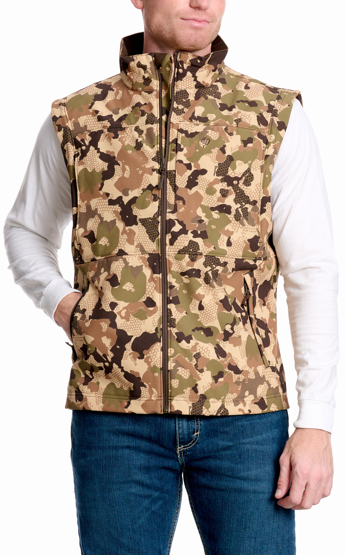 Duck Camp Camo Contact Softshell Jacket - Image 1