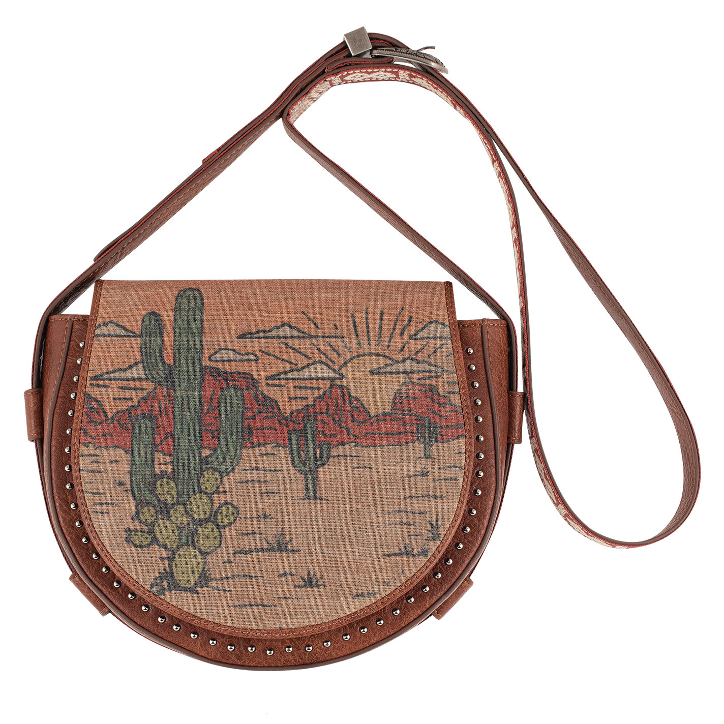 Red Dirt Hat Co. Desert Print Crossbody Saddlebag - Image 1