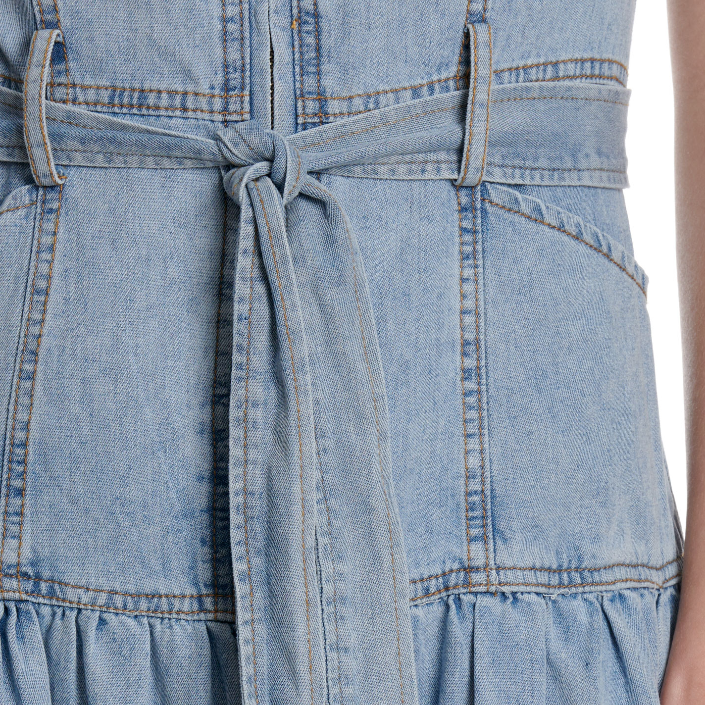 Blue B Women's Light Wash Denim Midi Dress - Image 1
