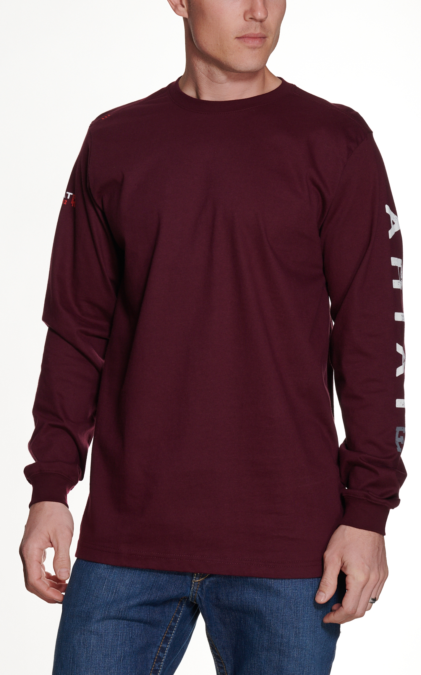 Ariat Men's Malbec Roughneck Skull Logo Long Sleeve FR T-Shirt - Big & Tall - Image 1