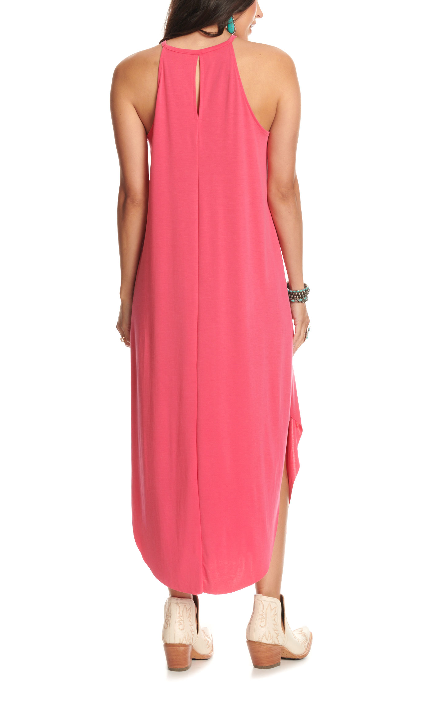 HYFVE Women's Rich Raspberry Halter Soft Dress - Image 1