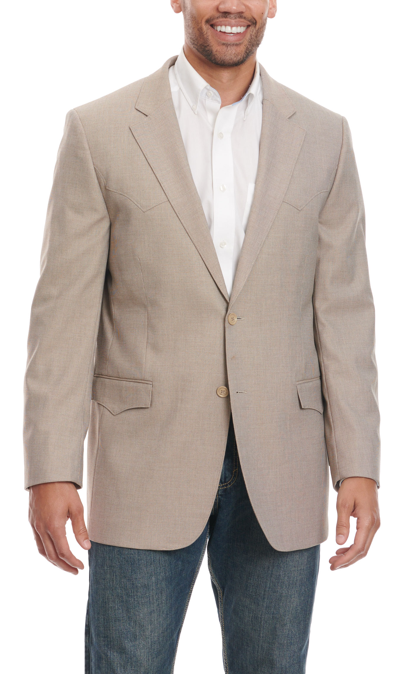 Red Sky Men's Coffee Two Button Western Sport Coat - Image 3