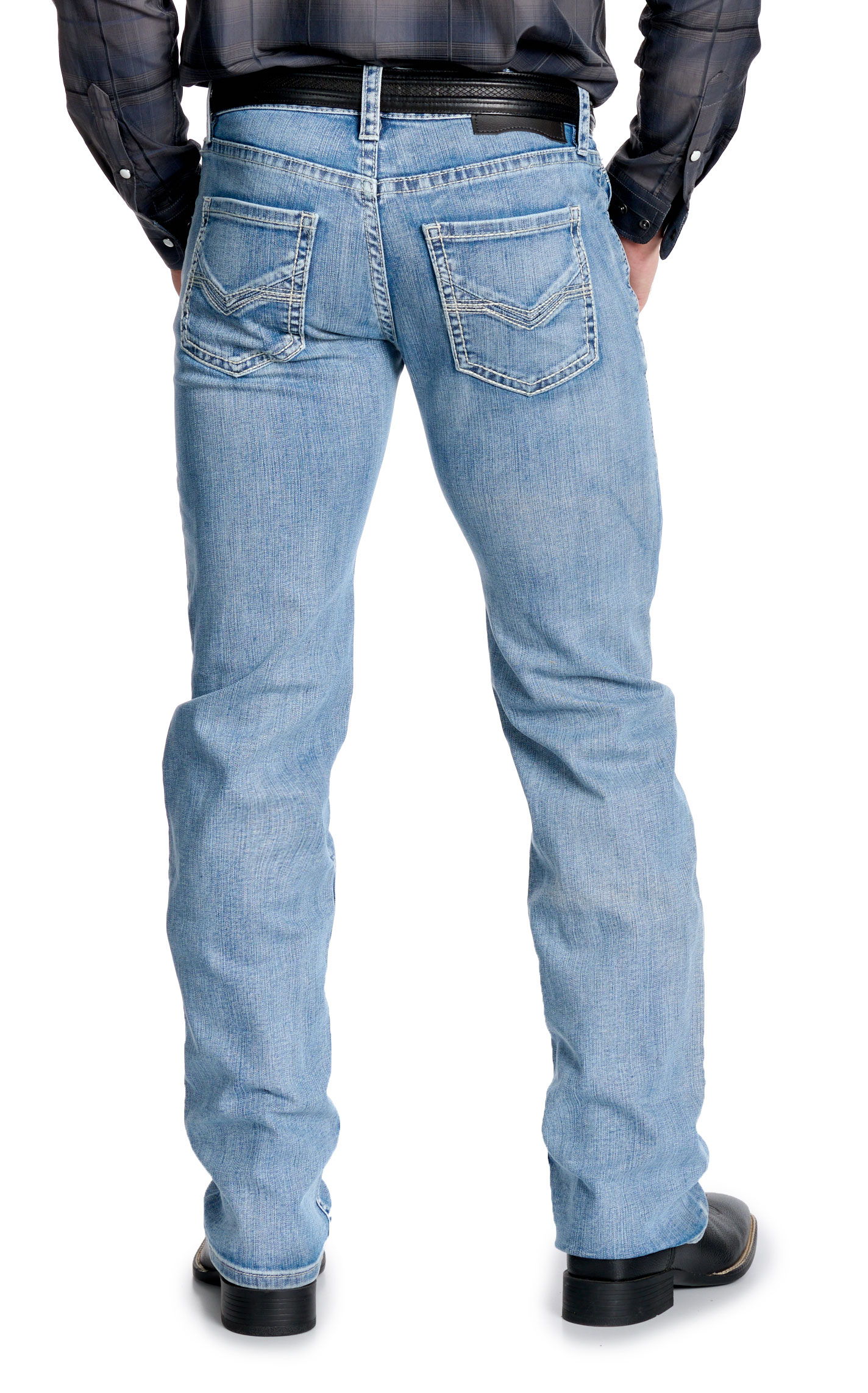 Rock & Roll Denim Men's Pistol Vintage Light Wash Straight Jeans - Image 1