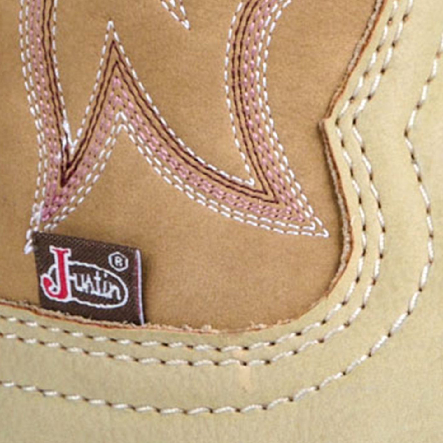 Justin Women's Sand & Tan Round Toe Cowboy Boots - Image 1