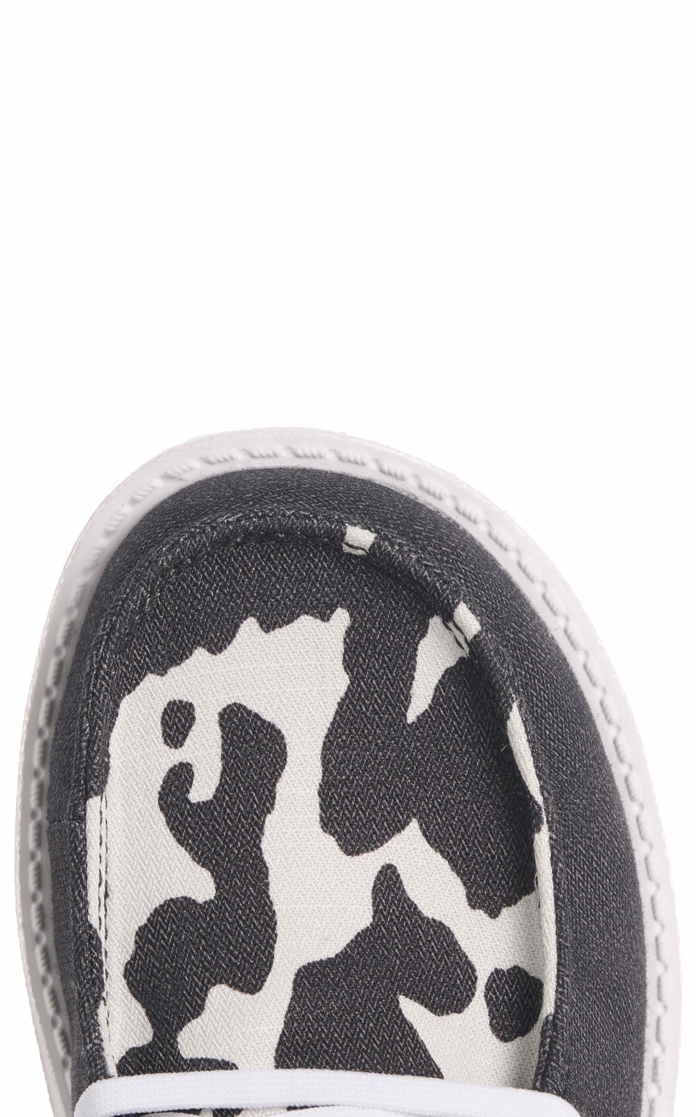 Hey Dude Girl's Wendy Cow Print Moc Toe Lace Up Casual Shoes - Image 1