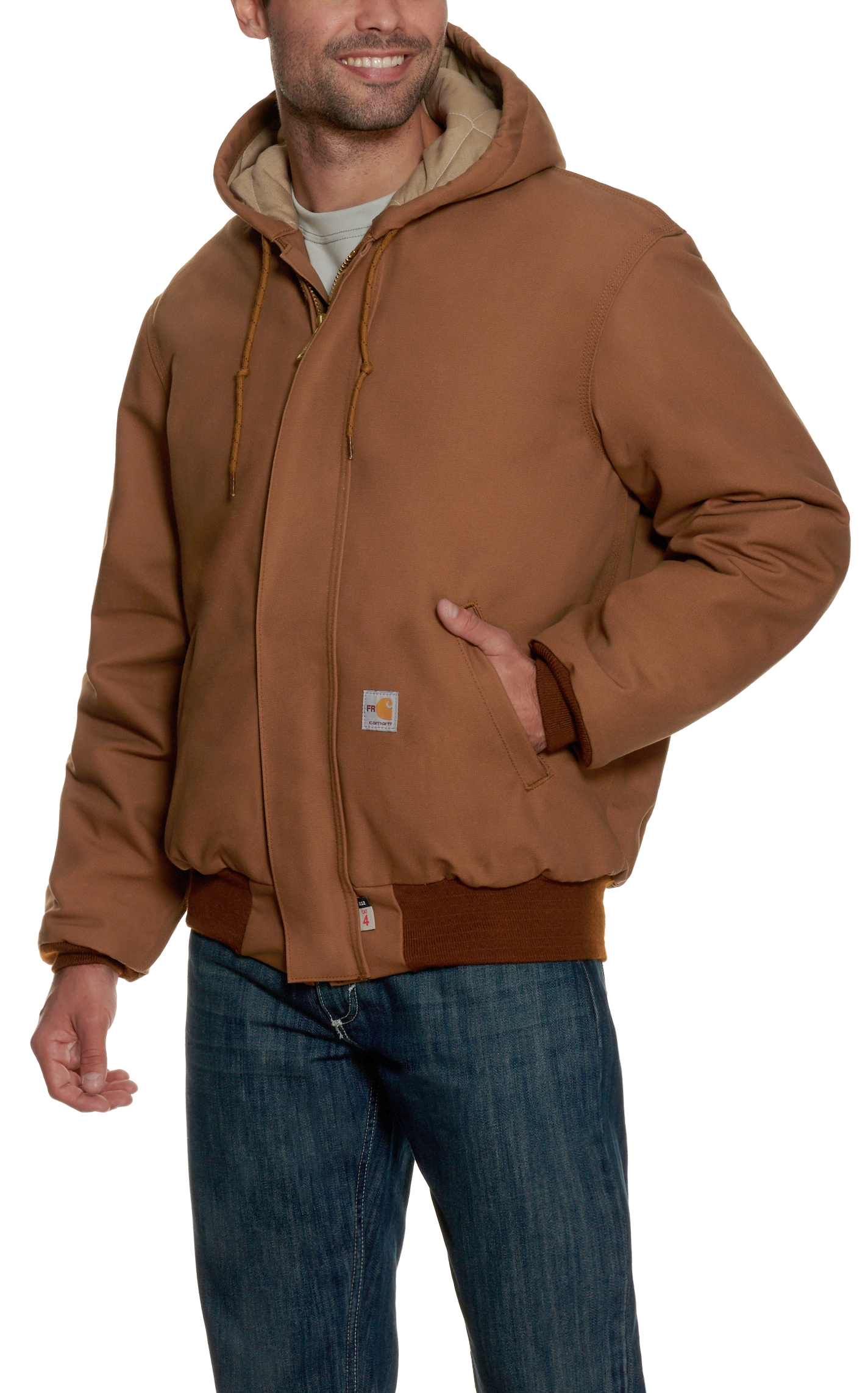 Carhartt Brown FR Quilt Lined Active Jacket - Image 1