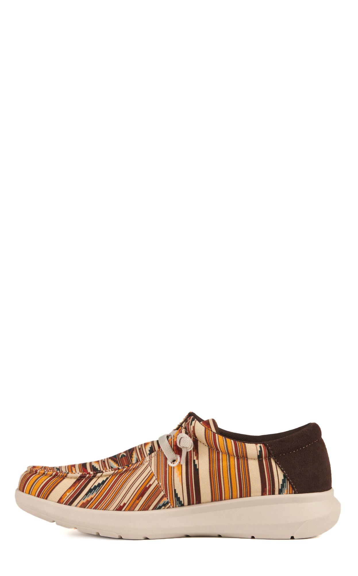 Ariat Men's Hilo Orange Santa Fe Print Moc Toe Lace Up Casual Shoe - Image 1