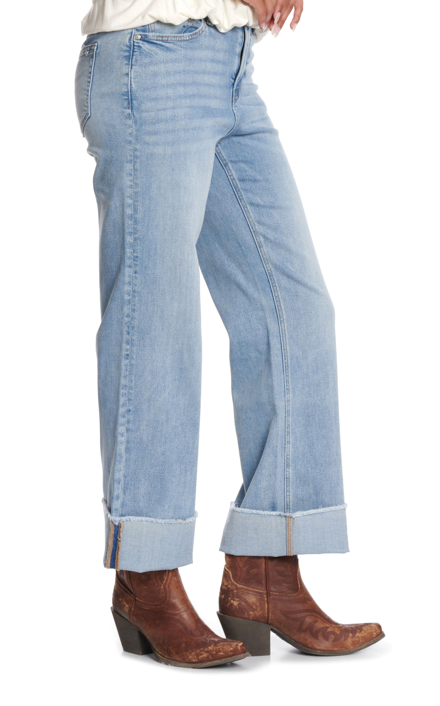 Mica Women's Light Wash Super High Rise Soft Flare Leg Jeans - Image 1