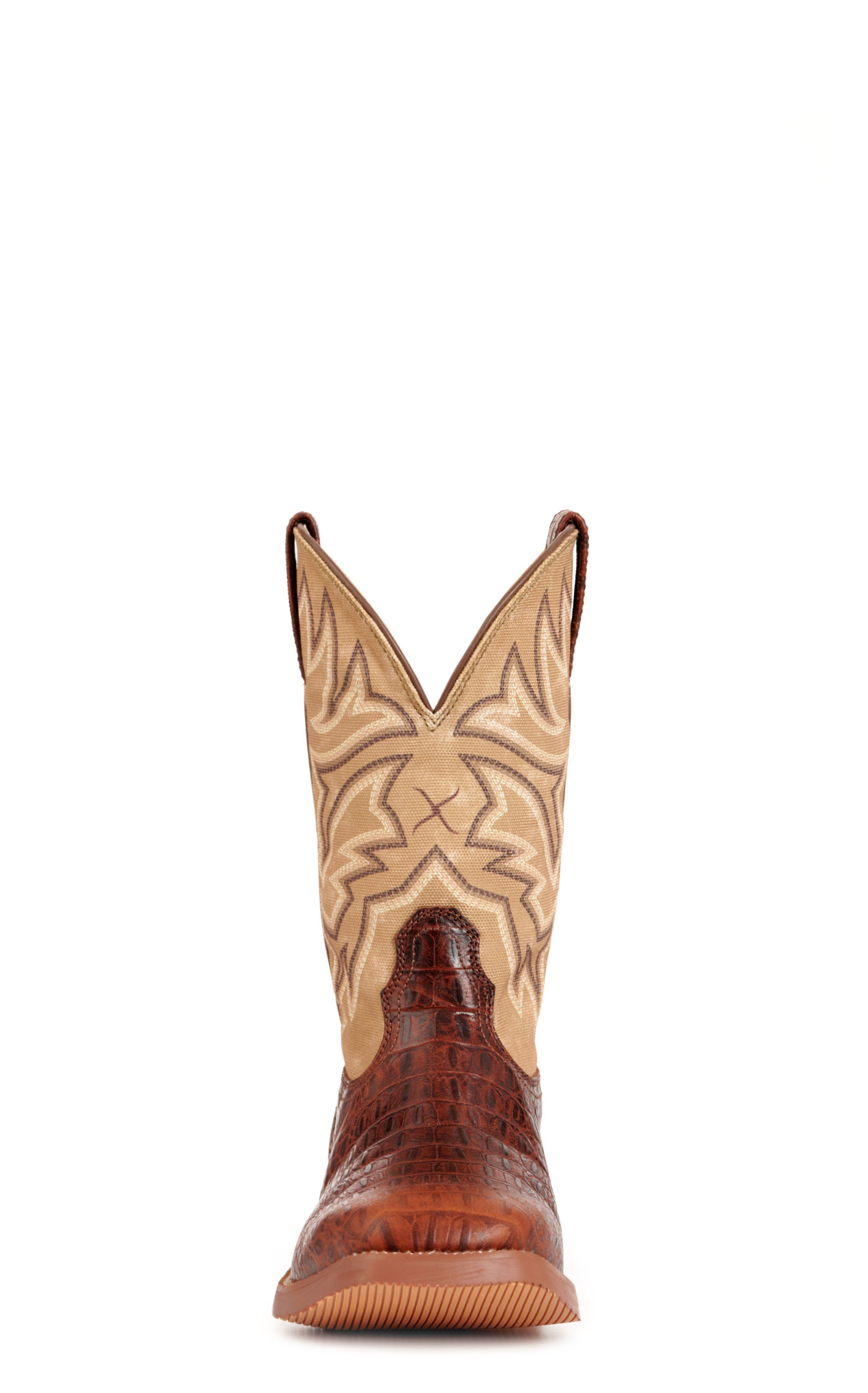Twisted X Men's Tech X Ginger Caiman Print and Pearl Wide Square Toe Cowboy Boots - Image 1