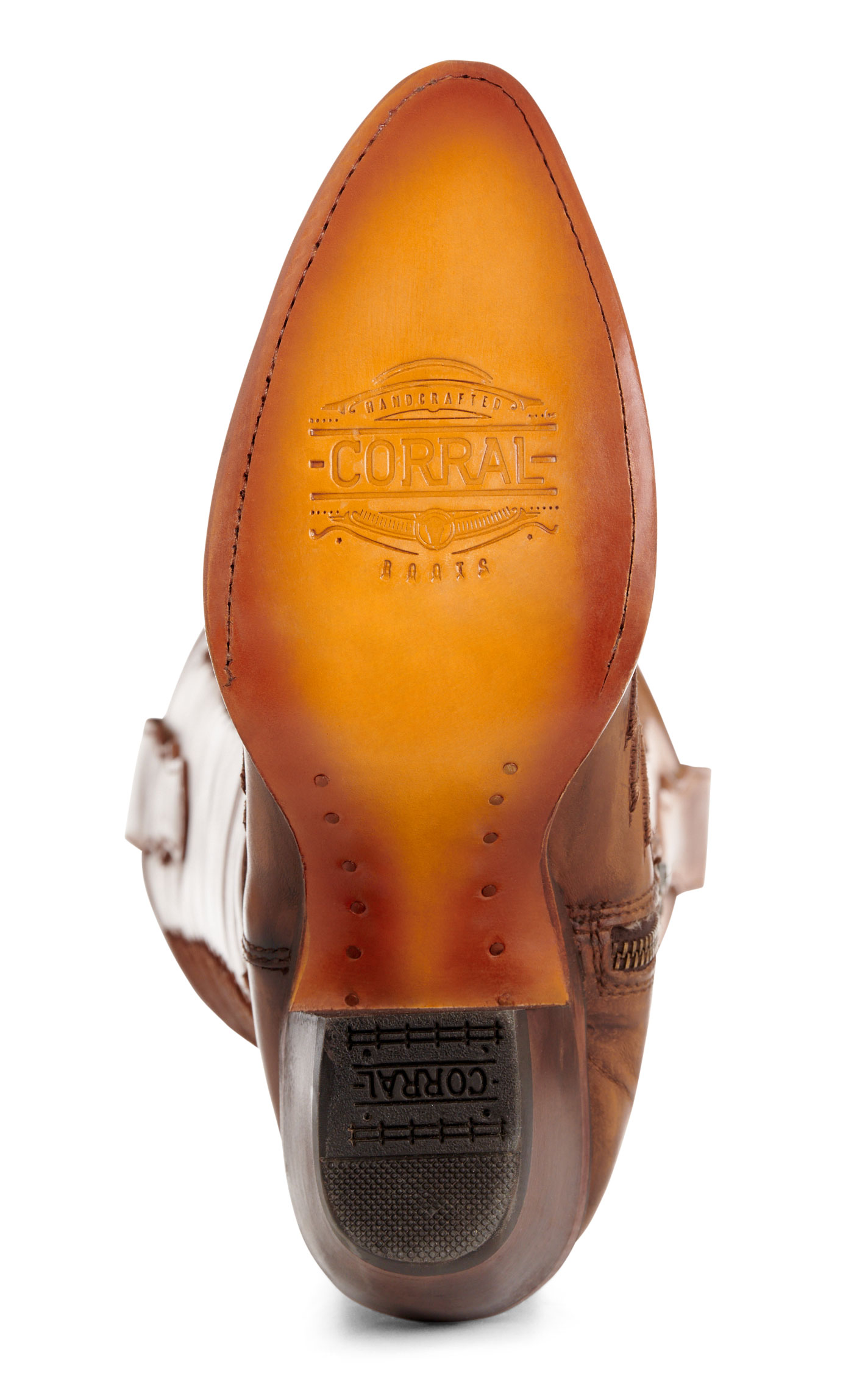 Corral Women's Tan Stitched J Toe Cowboy Boots - Image 1