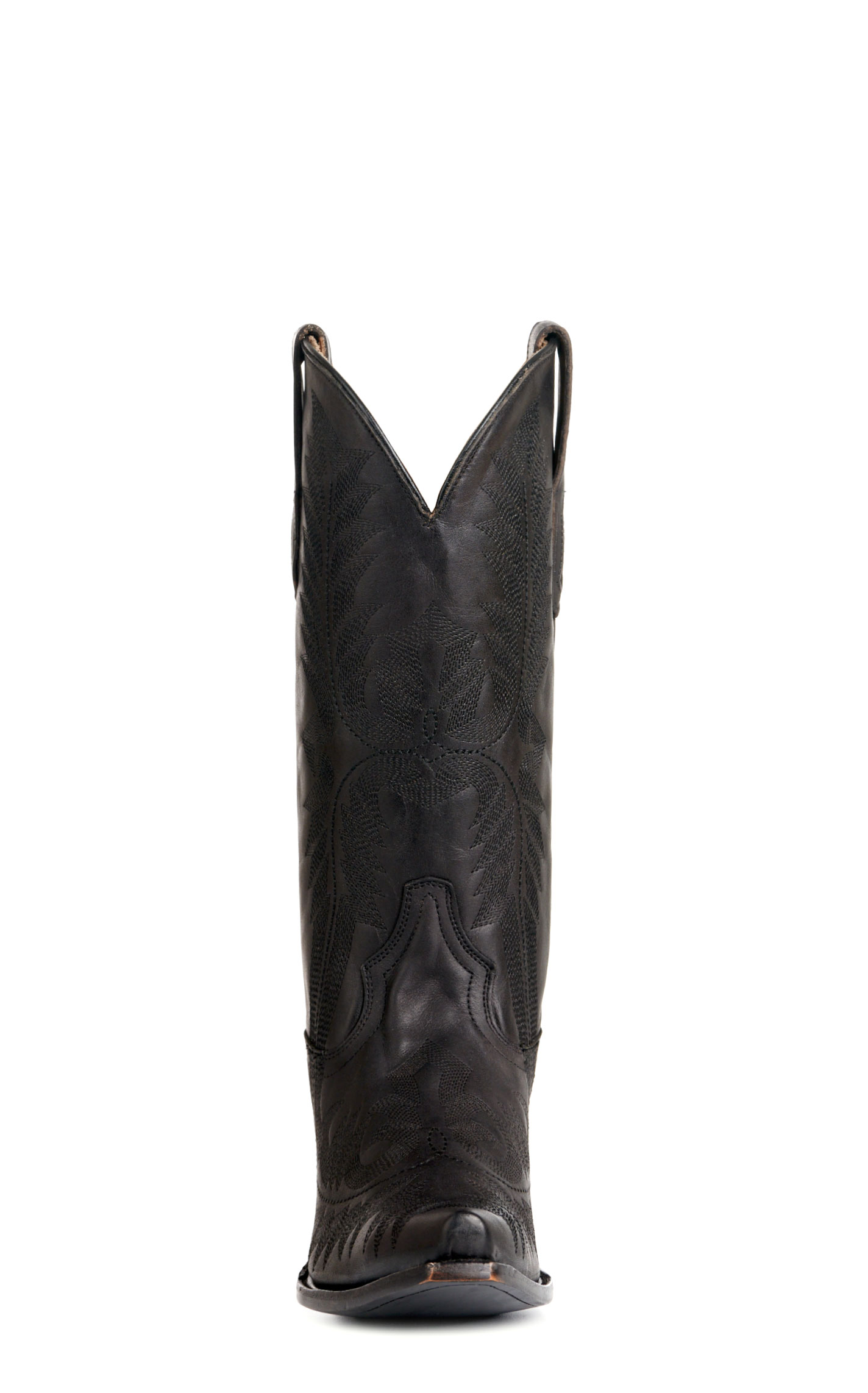 Corral Men's Brown Fancy Stitch Snip Toe Cowboy Boots - Image 1