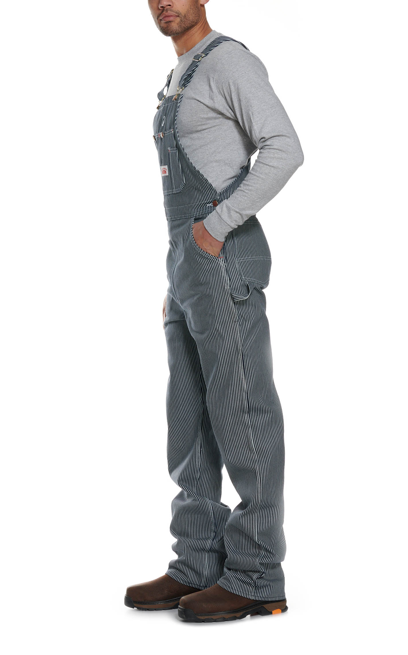 Round House Striped Bib Overalls - Image 1