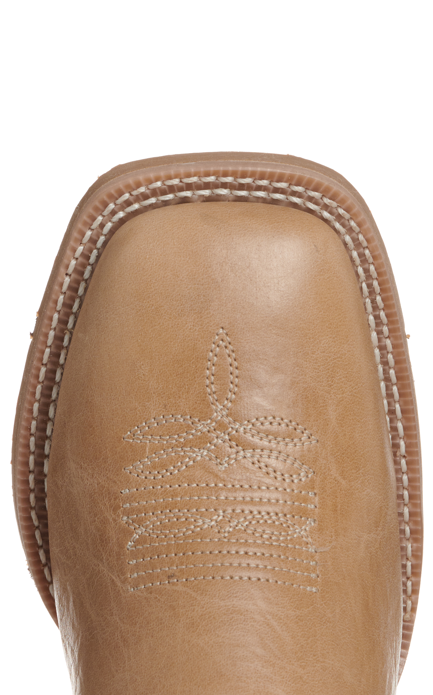 Laredo Women's Lydia Sand and Distressed White Wide Square Toe Cowboy Boots - Image 1