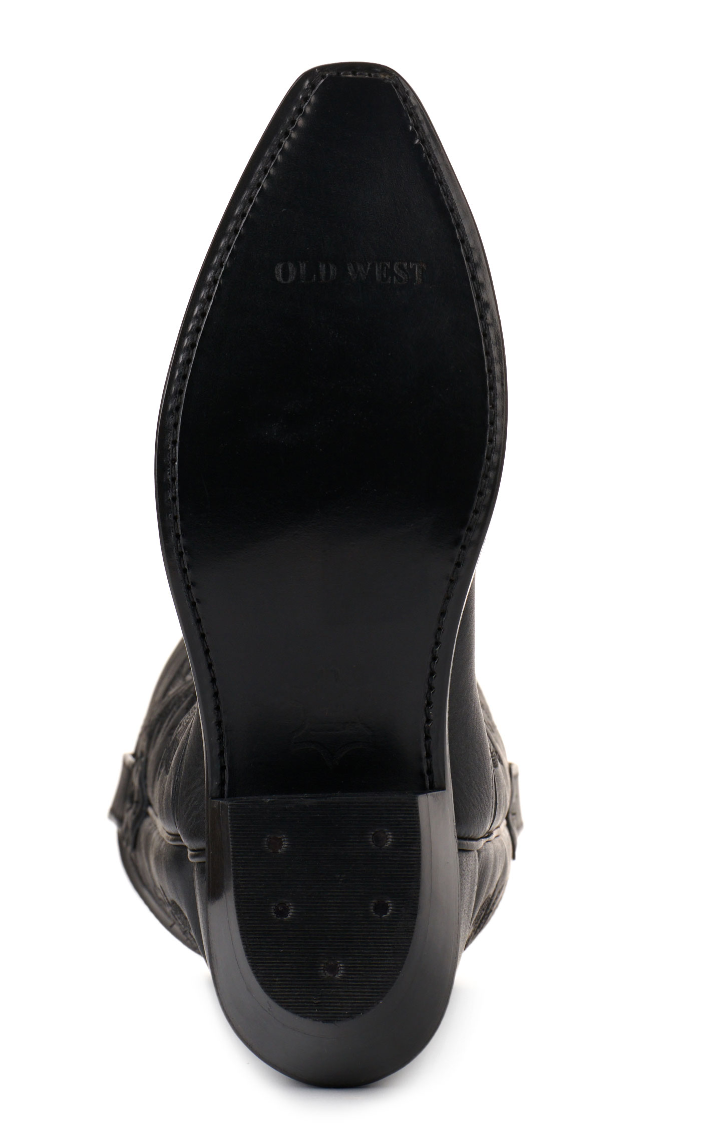 Old West Women's Black Snip Toe Tall Cowboy Boots - Image 1