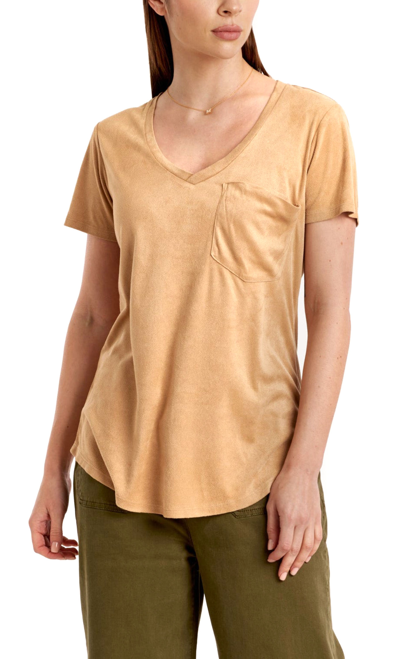 Another Love Women's Phoenix Buckwheat Faux Suede Top - Image 1