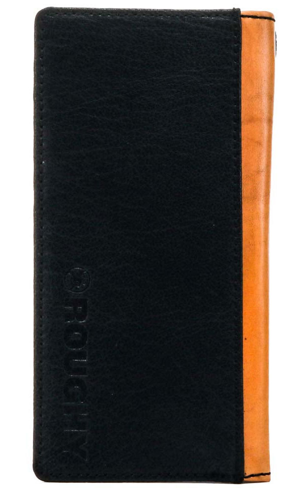 Hooey Men's Black & Tan Tooled Genuine Leather Red Inlay Rodeo Wallet - Image 1