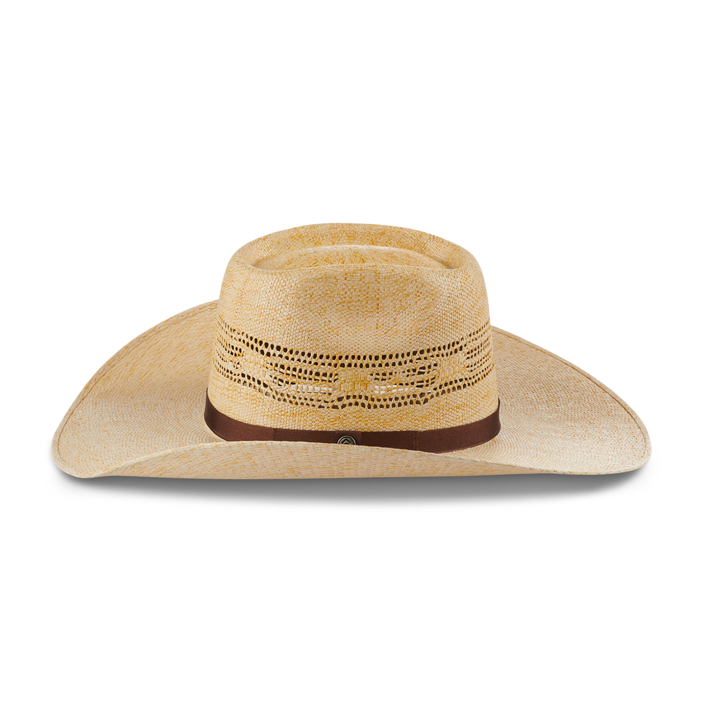 Rafter C Men's Rowdy Bangora Toasted Straw Brick Crown Cowboy Hat - Image 1