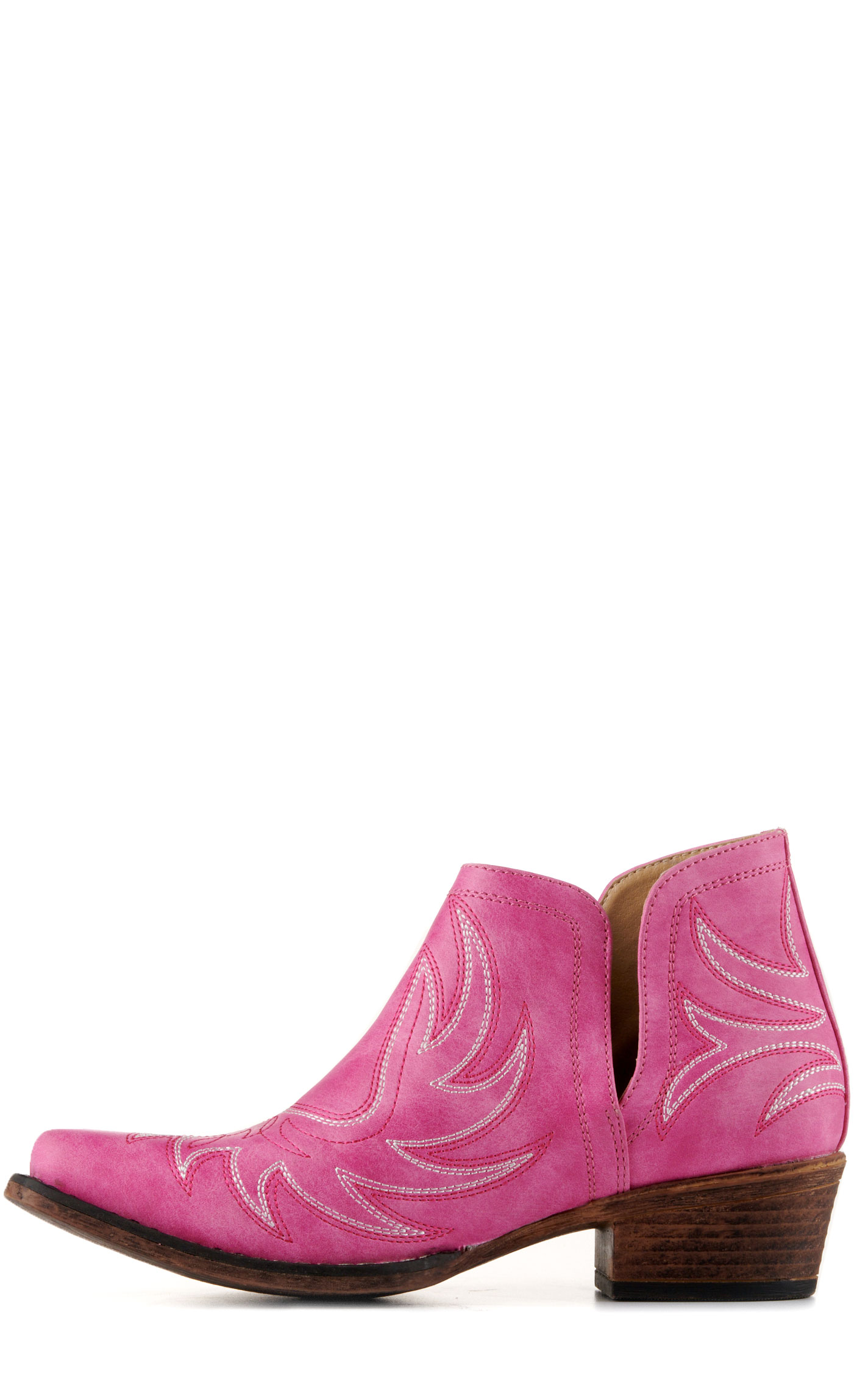 Roper Women's Ava Pink Snip Toe Cowboy Bootie - Image 1