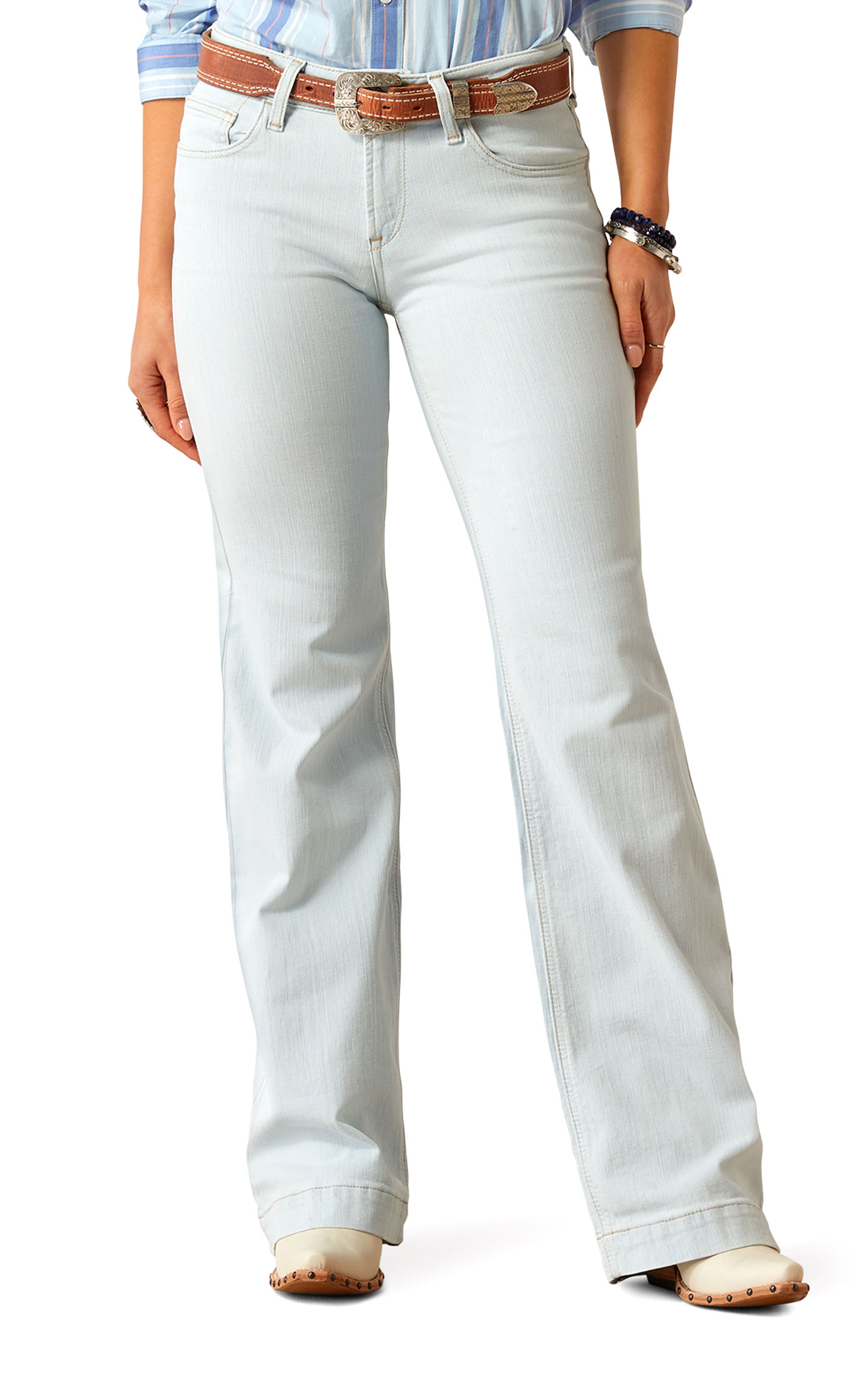 Ariat R.E.A.L. Women's Jordyn Ice Wash Trouser Leg Jeans - Image 1