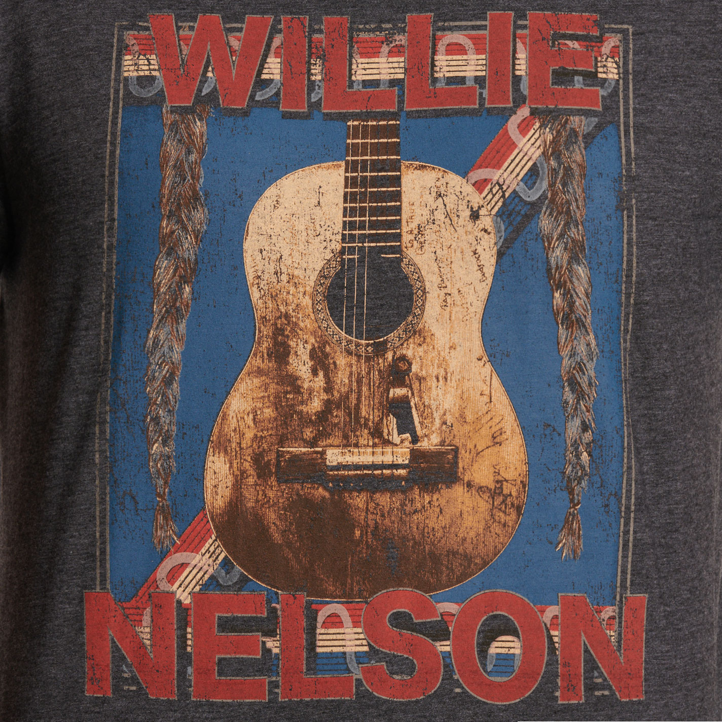 Wrangler X Willie Graphic Men's Charcoal Graphic T-Shirt - Image 1