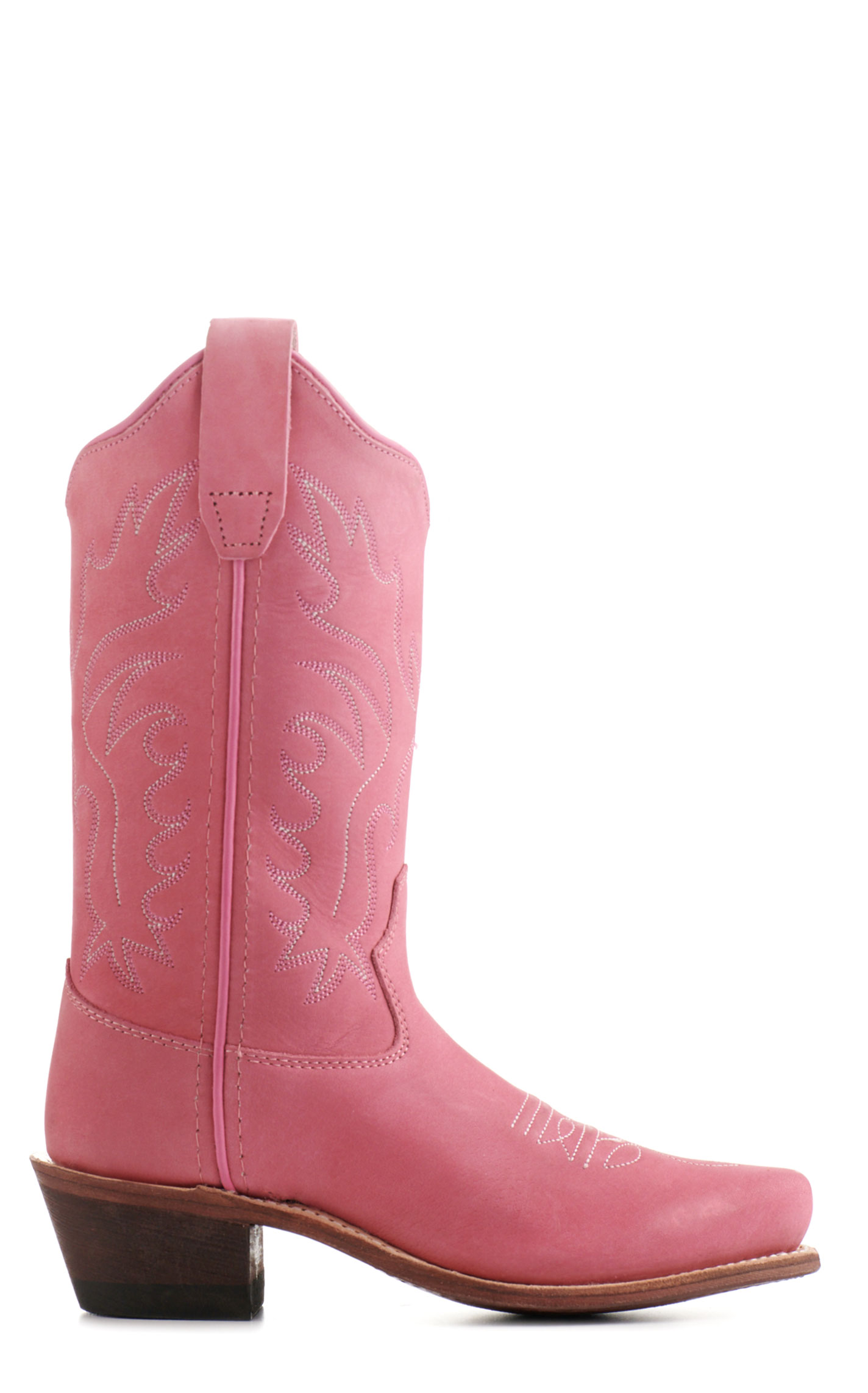 Old West Kids' Bubblegum Pink Snip Toe Cowboy Boots - Image 1