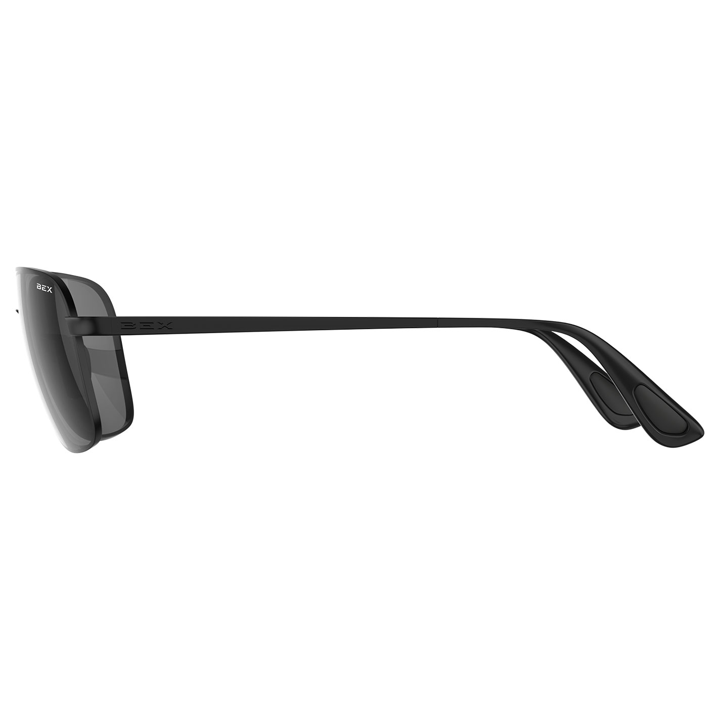 BEX Mach Matte Black Aviator Sunglasses - Image 1