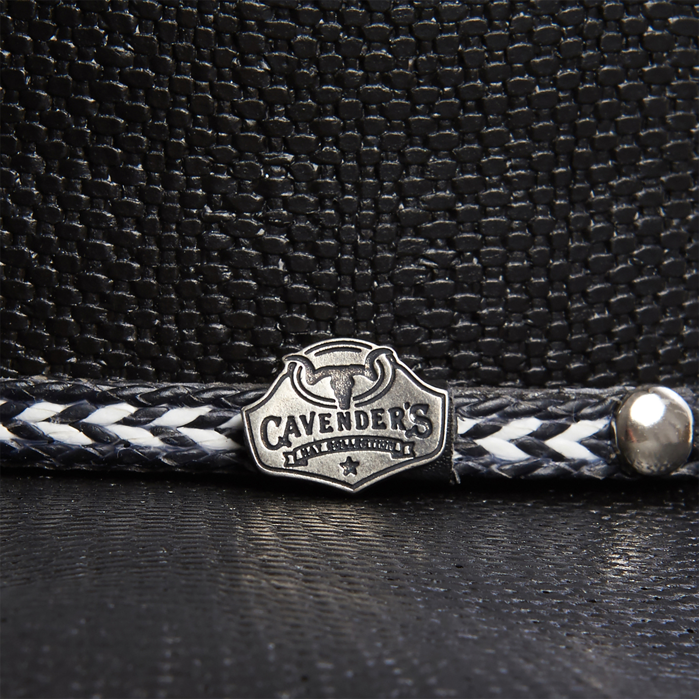 Cavender's Black Bangora with Horsehair Band Straw Cowboy Hat  - Image 1