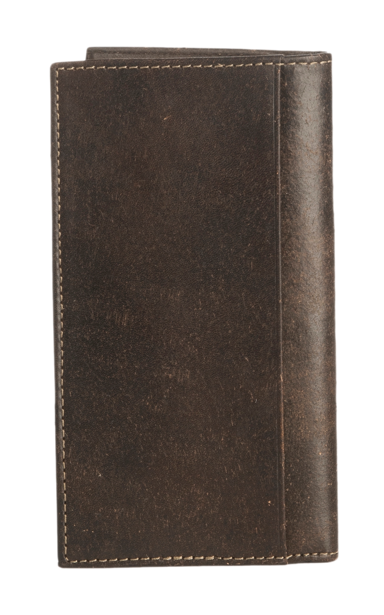 Nocona Dark Brown with Diagonal Cross Men's Rodeo Wallet/Checkbook Cover - Image 1