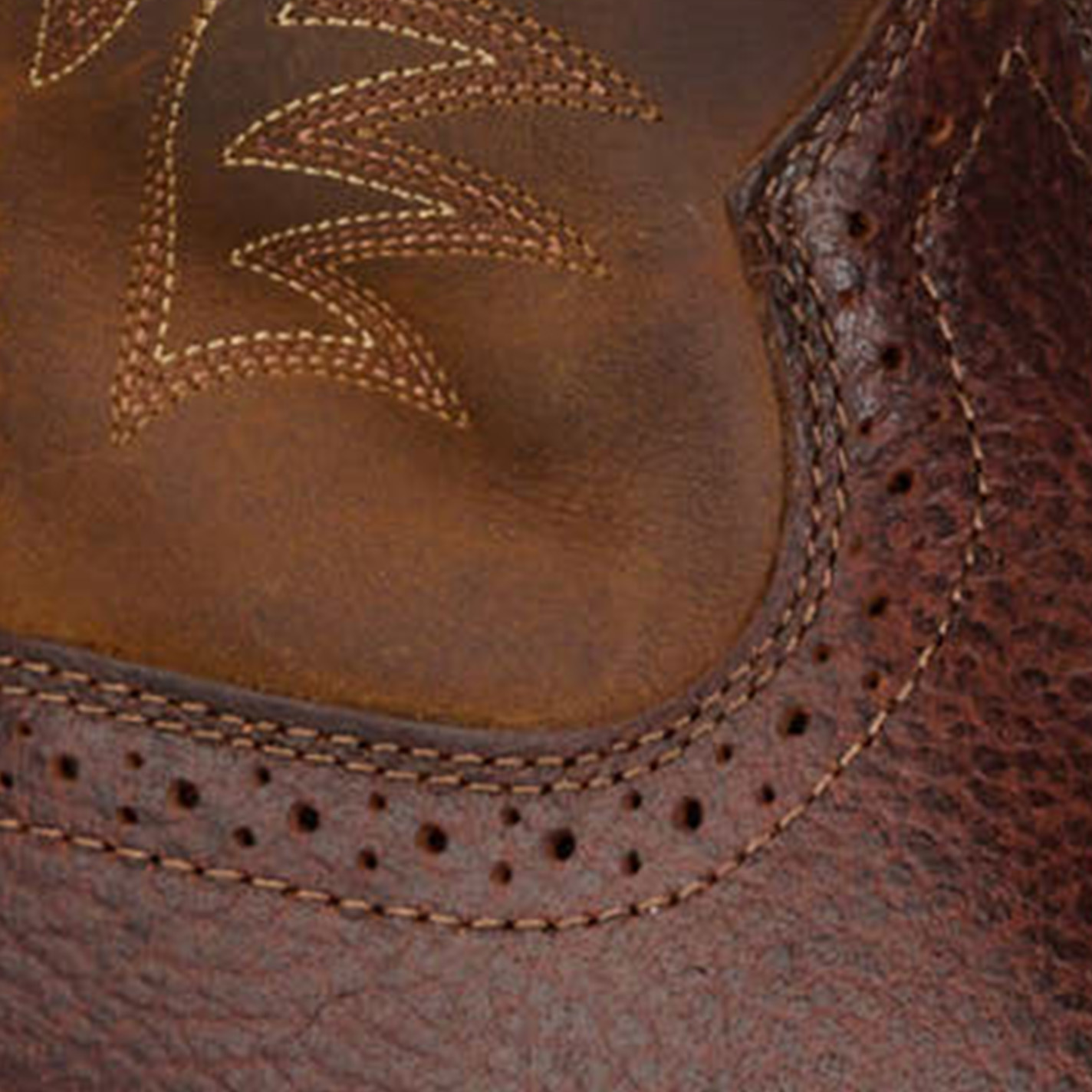 Ariat Men's Sport Fiddle Brown Wide Square Toe Cowboy Boots - Image 1