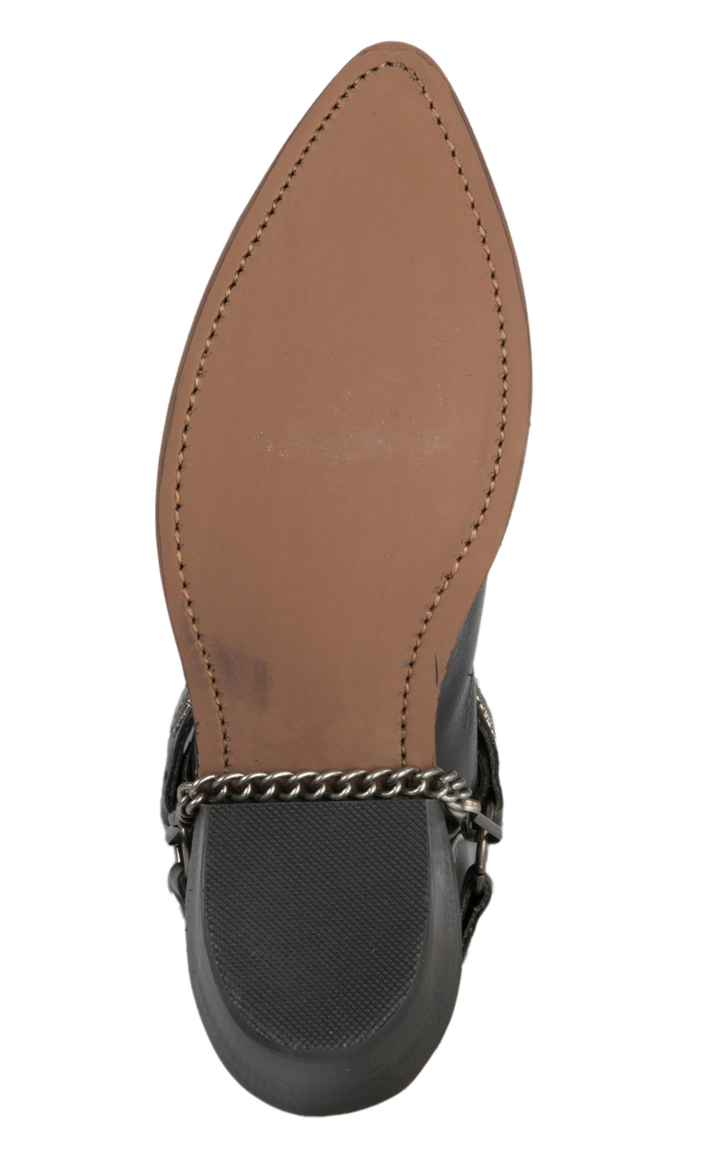 Sage Women's Black with Concho Strap J-Toe Cowboy Boots - Image 1